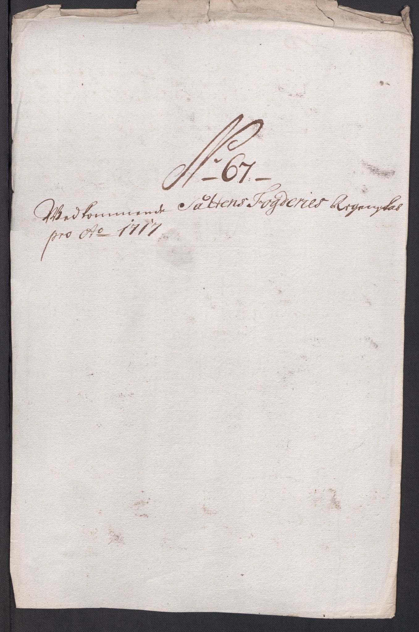 Rentekammeret inntil 1814, Reviderte regnskaper, Fogderegnskap, AV/RA-EA-4092/R66/L4587: Fogderegnskap Salten, 1717, p. 357