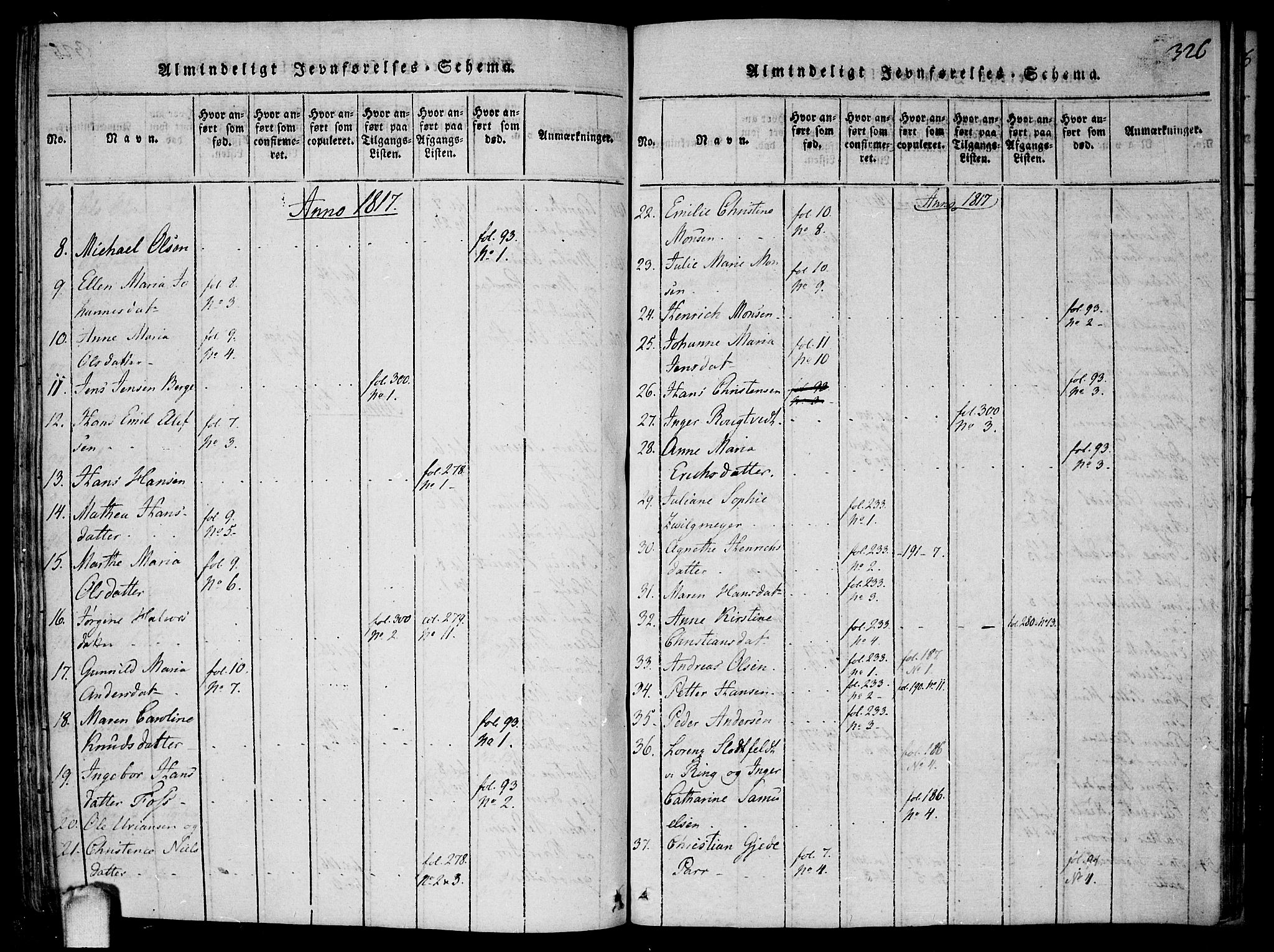 Drøbak prestekontor Kirkebøker, AV/SAO-A-10142a/F/Fa/L0001: Parish register (official) no. I 1, 1816-1842, p. 326