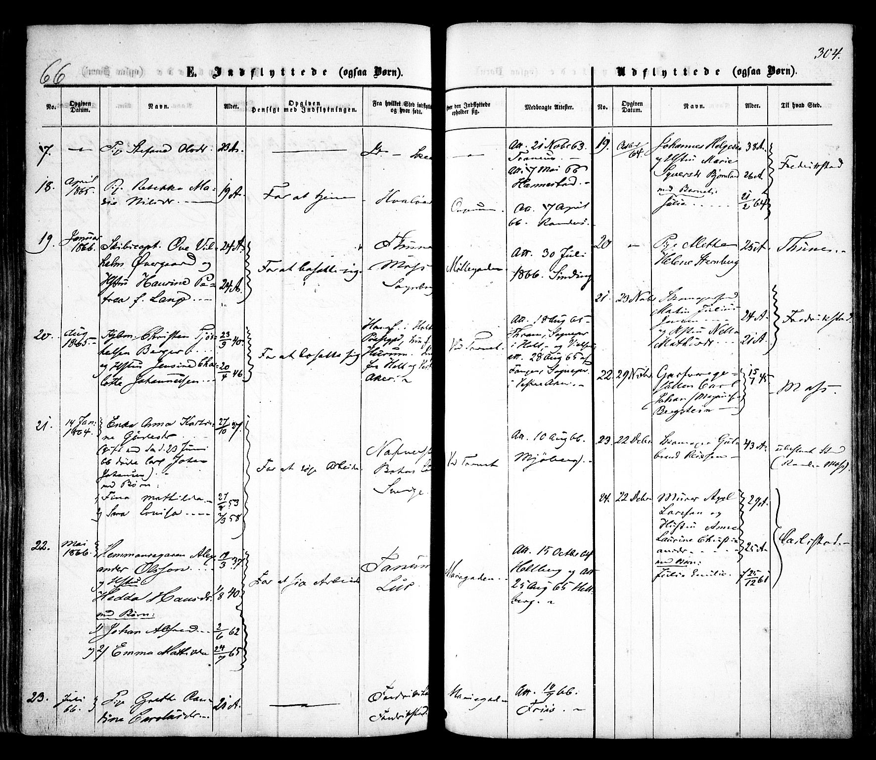 Sarpsborg prestekontor Kirkebøker, AV/SAO-A-2006/F/Fa/L0001: Parish register (official) no. 1, 1859-1868, p. 304