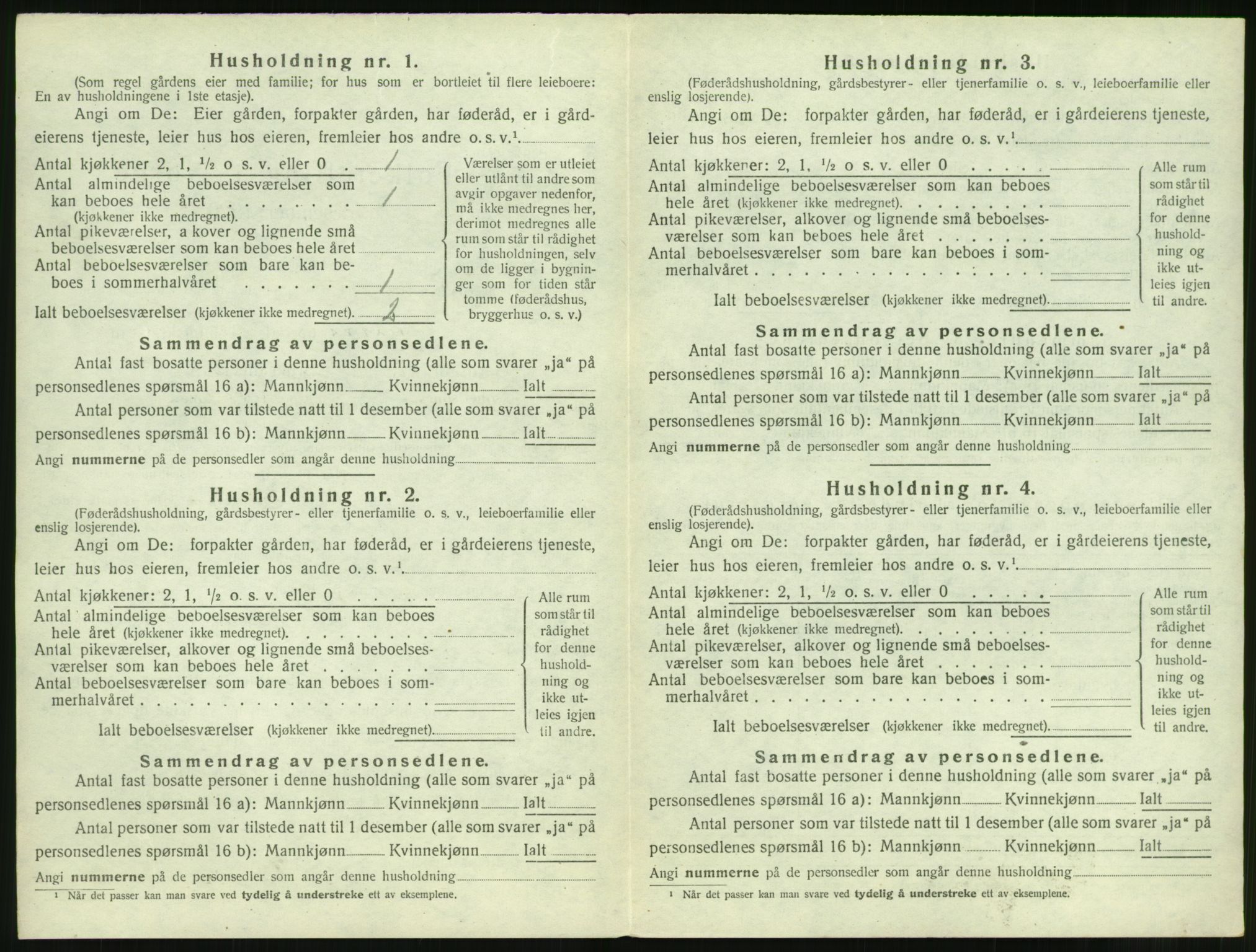 SAT, 1920 census for Vatne, 1920, p. 555