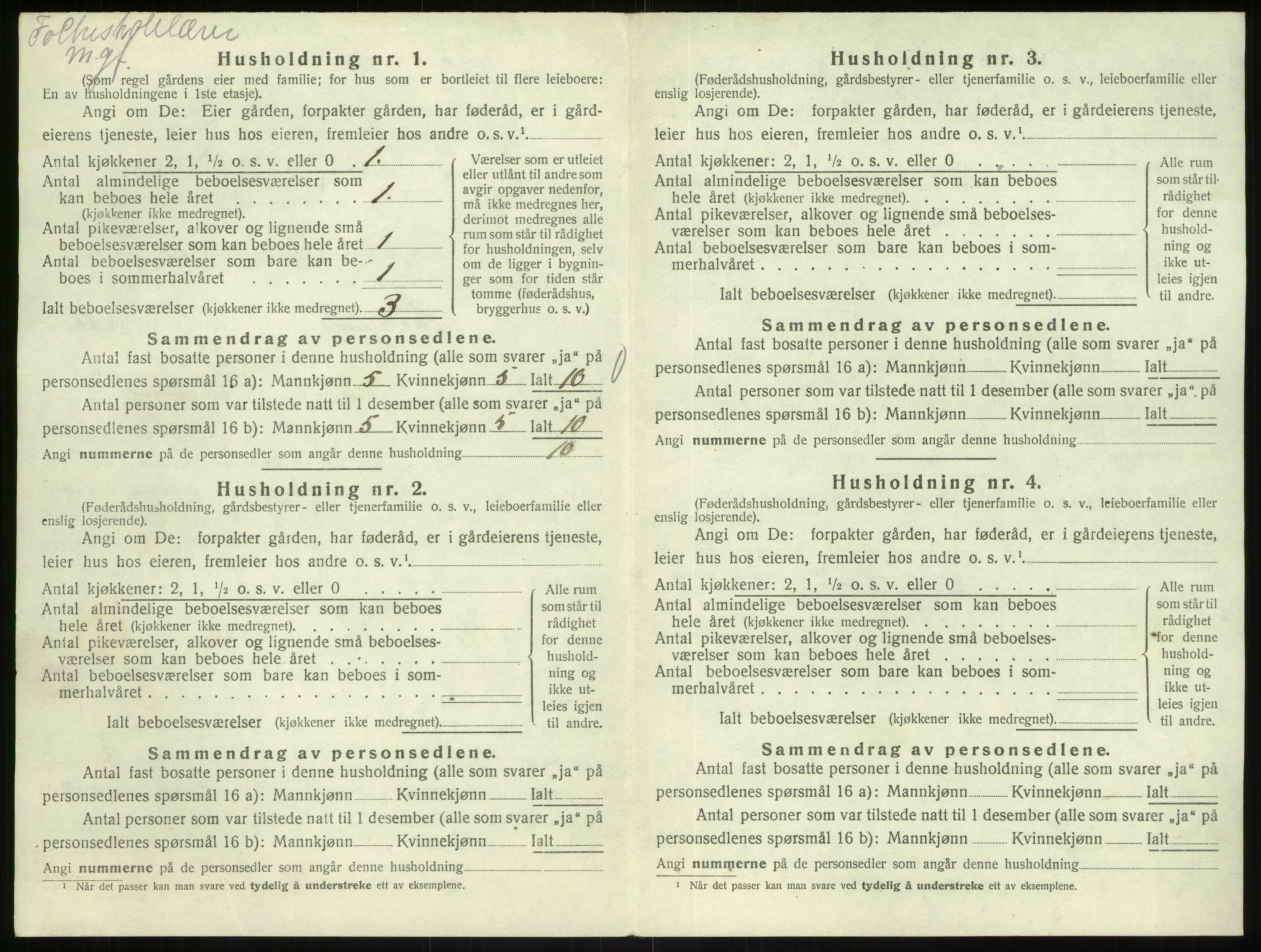 SAB, 1920 census for Austrheim, 1920, p. 615