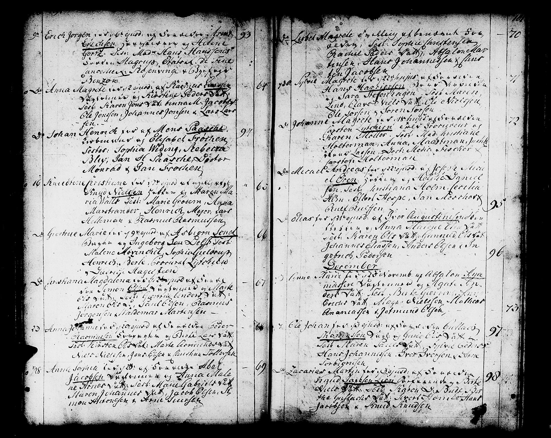 Domkirken sokneprestembete, SAB/A-74801/H/Haa/L0004: Parish register (official) no. A 4, 1763-1820, p. 100-101