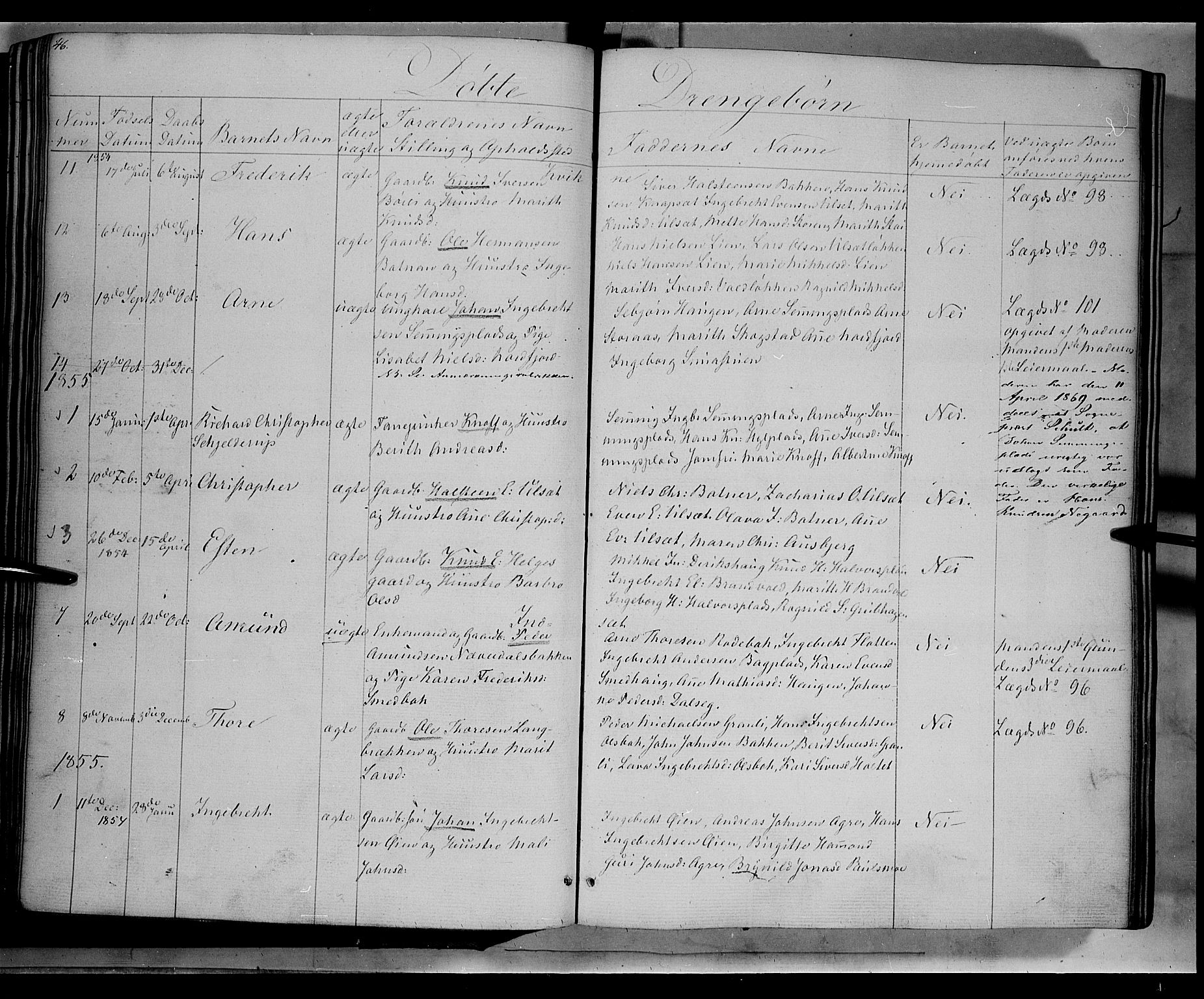 Kvikne prestekontor, AV/SAH-PREST-064/H/Ha/Haa/L0005: Parish register (official) no. 5, 1841-1862, p. 46