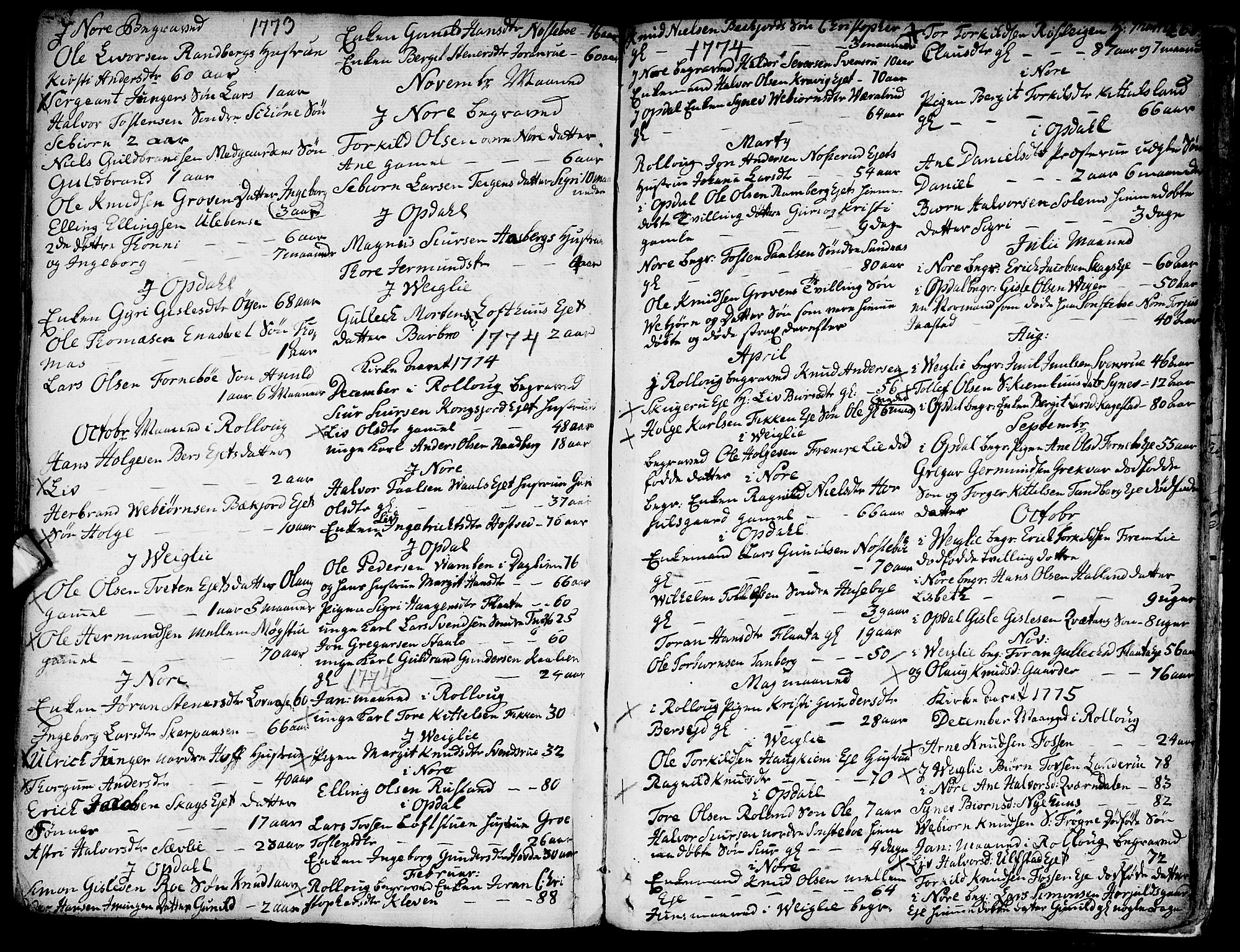 Rollag kirkebøker, SAKO/A-240/F/Fa/L0003: Parish register (official) no. I 3, 1743-1778, p. 265