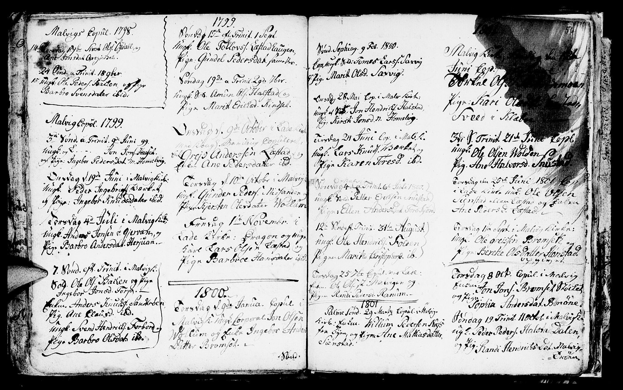 Ministerialprotokoller, klokkerbøker og fødselsregistre - Sør-Trøndelag, SAT/A-1456/616/L0419: Parish register (copy) no. 616C02, 1797-1816, p. 56