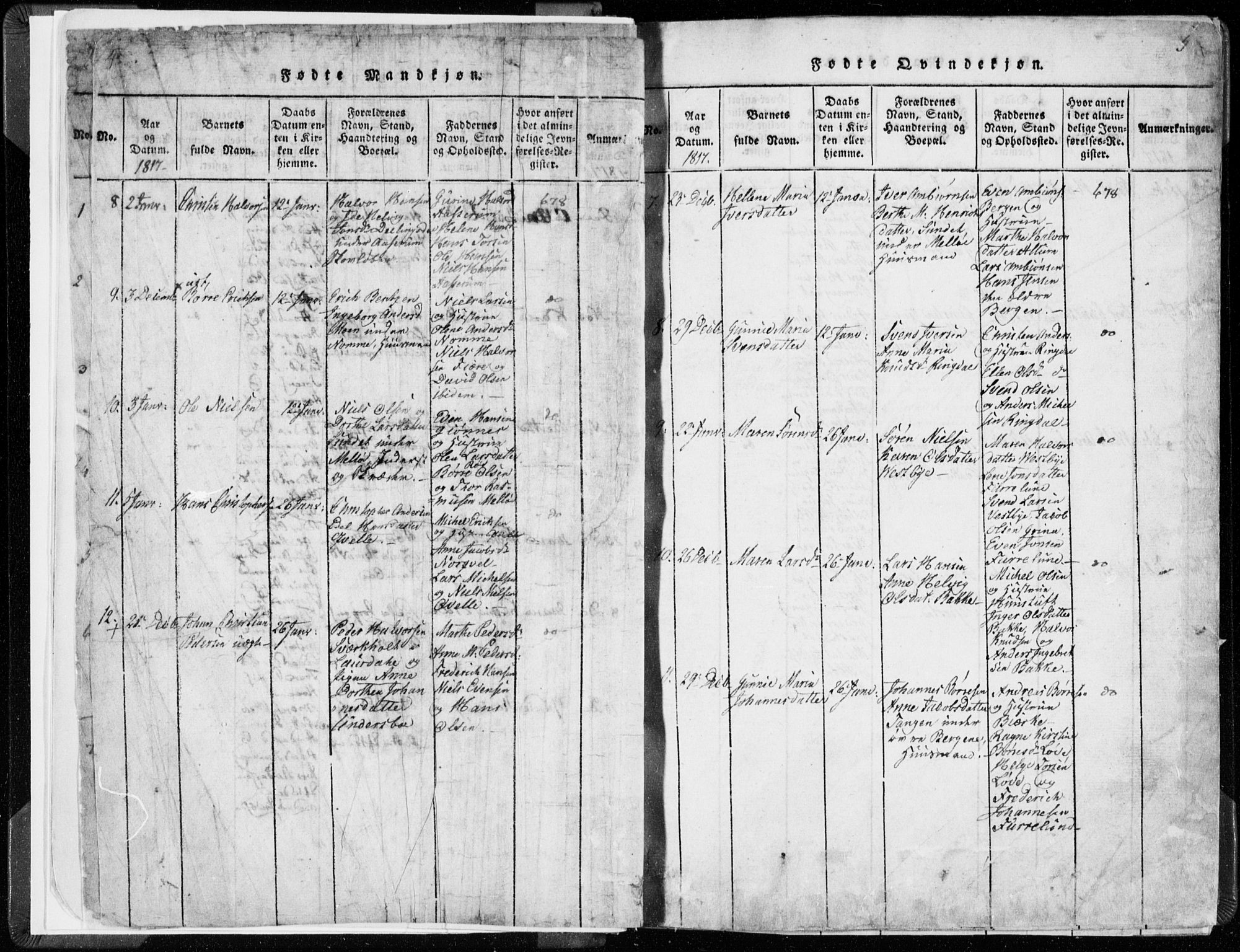 Hedrum kirkebøker, SAKO/A-344/F/Fa/L0004: Parish register (official) no. I 4, 1817-1835, p. 4-5