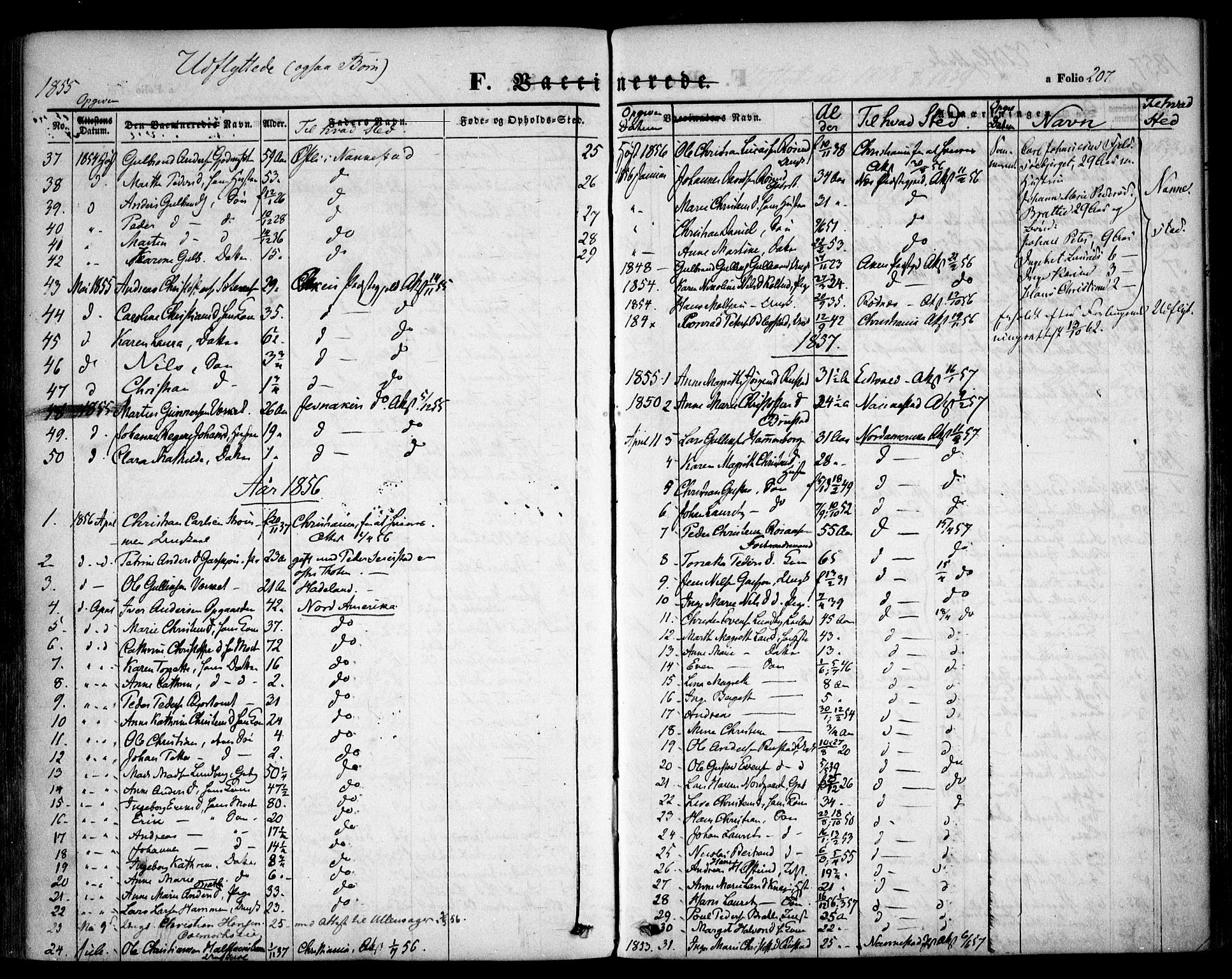 Hurdal prestekontor Kirkebøker, SAO/A-10889/F/Fa/L0005: Parish register (official) no. I 5, 1846-1859, p. 207