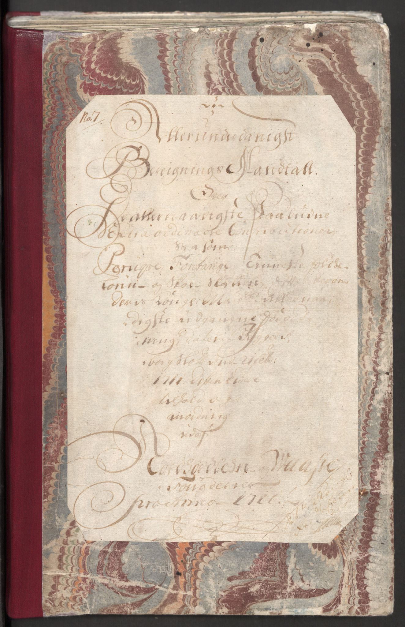 Rentekammeret inntil 1814, Reviderte regnskaper, Fogderegnskap, RA/EA-4092/R51/L3193: Fogderegnskap Nordhordland og Voss, 1711, p. 3