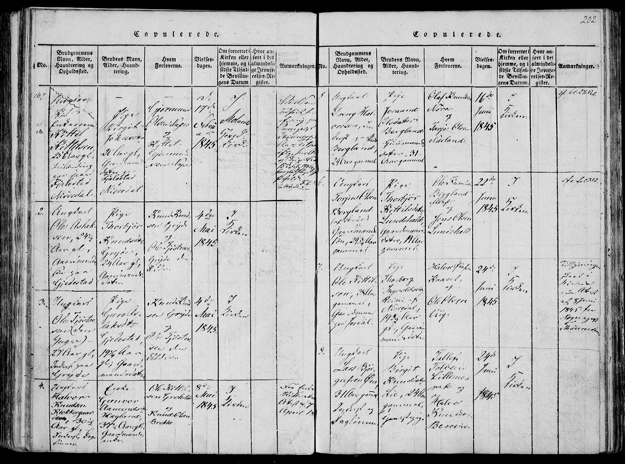 Fyresdal kirkebøker, AV/SAKO-A-263/F/Fa/L0004: Parish register (official) no. I 4, 1815-1854, p. 202