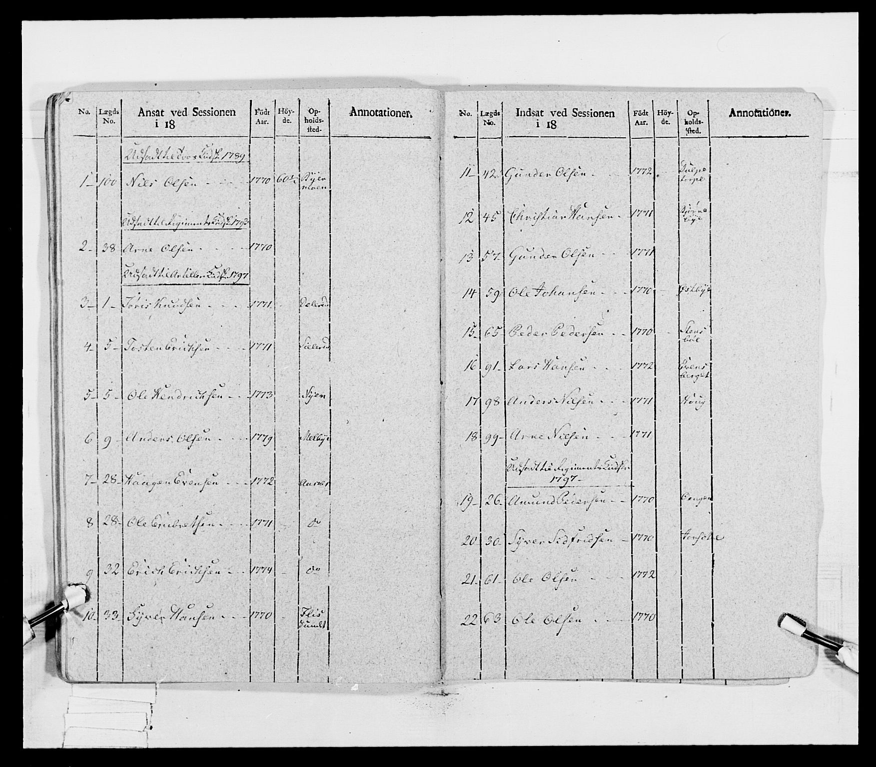 Generalitets- og kommissariatskollegiet, Det kongelige norske kommissariatskollegium, AV/RA-EA-5420/E/Eh/L0027: Skiløperkompaniene, 1812-1832, p. 53