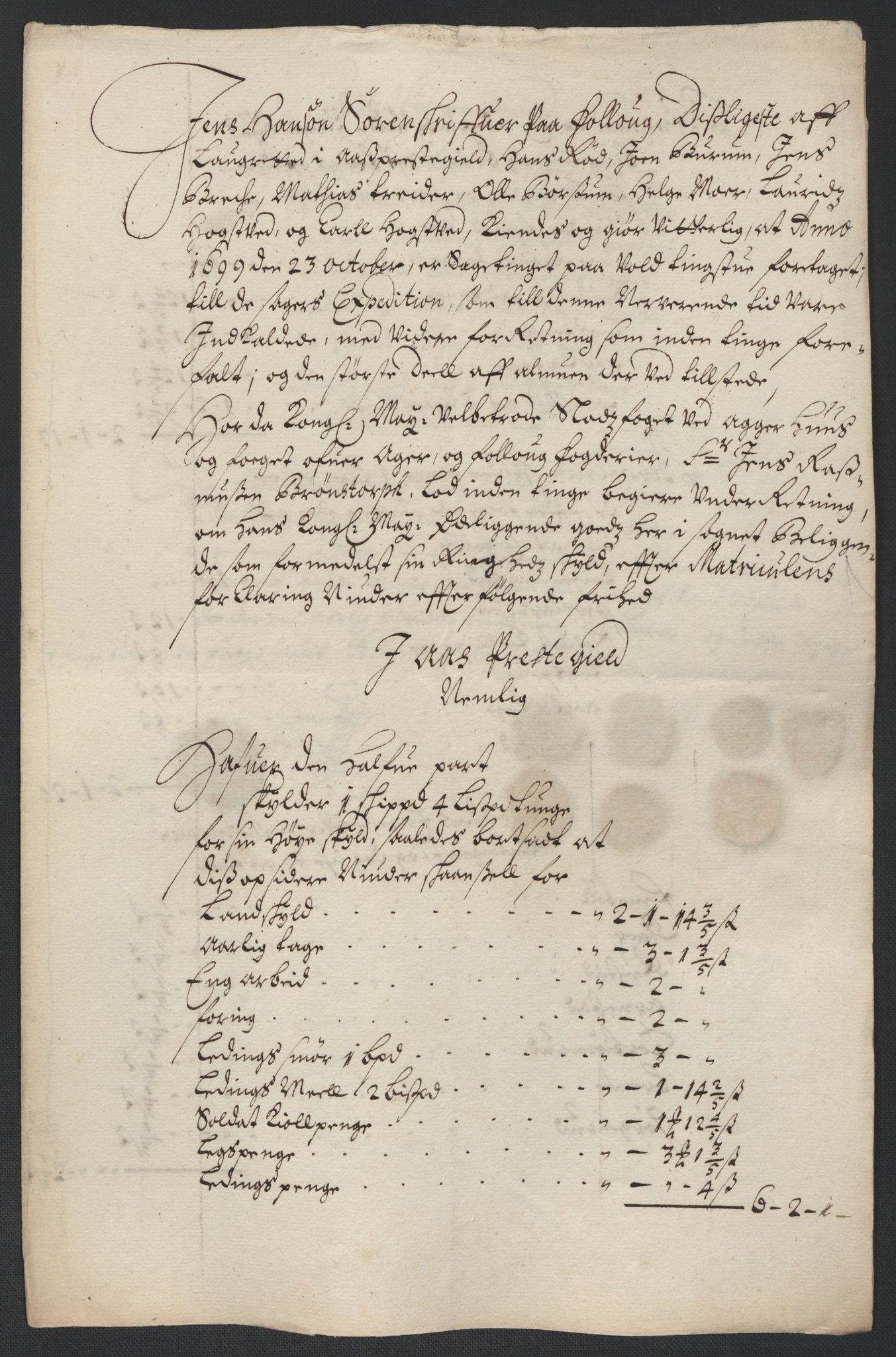 Rentekammeret inntil 1814, Reviderte regnskaper, Fogderegnskap, AV/RA-EA-4092/R10/L0442: Fogderegnskap Aker og Follo, 1699, p. 318