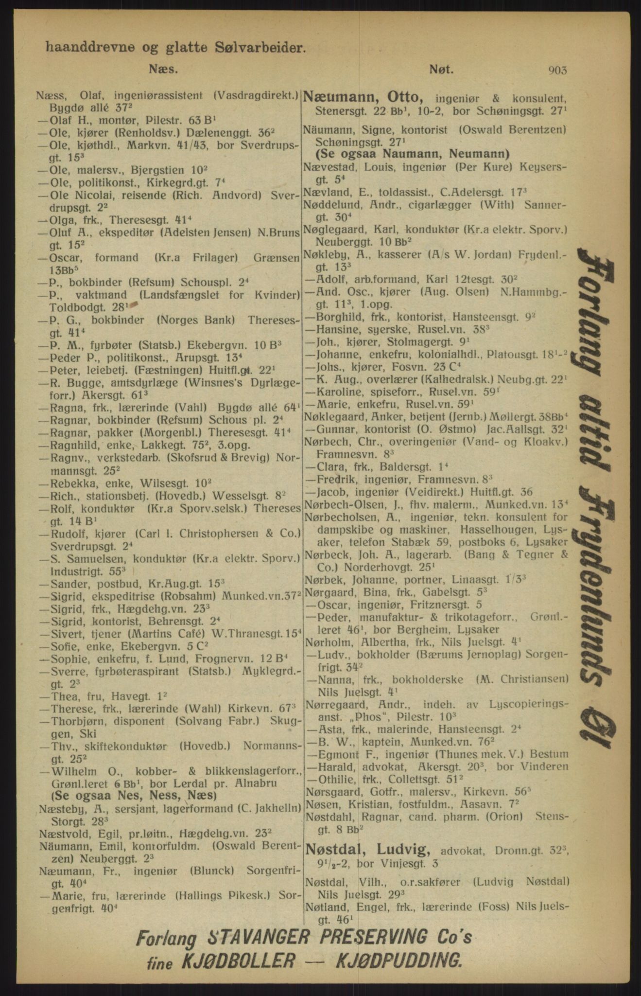 Kristiania/Oslo adressebok, PUBL/-, 1915, p. 903
