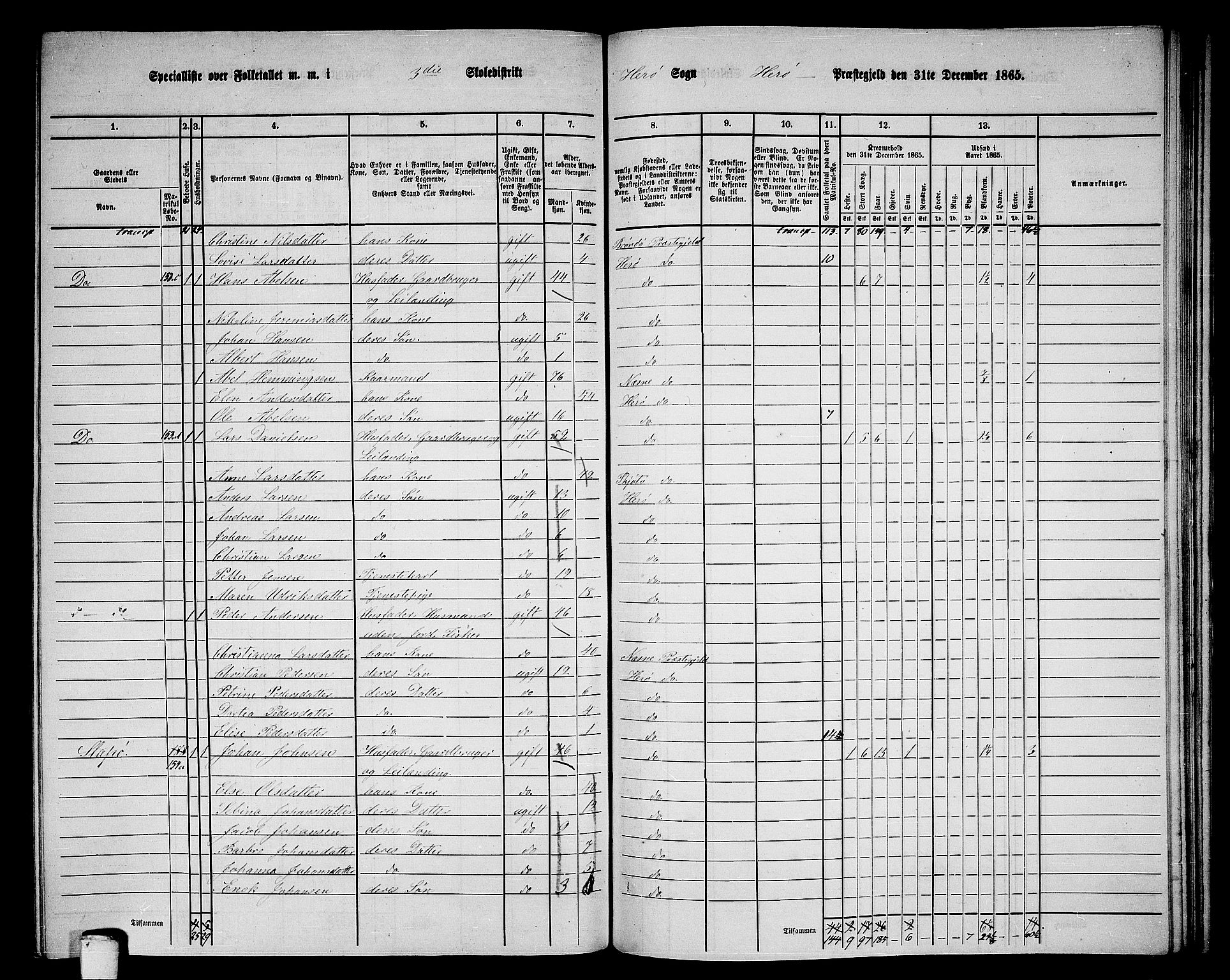 RA, 1865 census for Herøy, 1865, p. 54