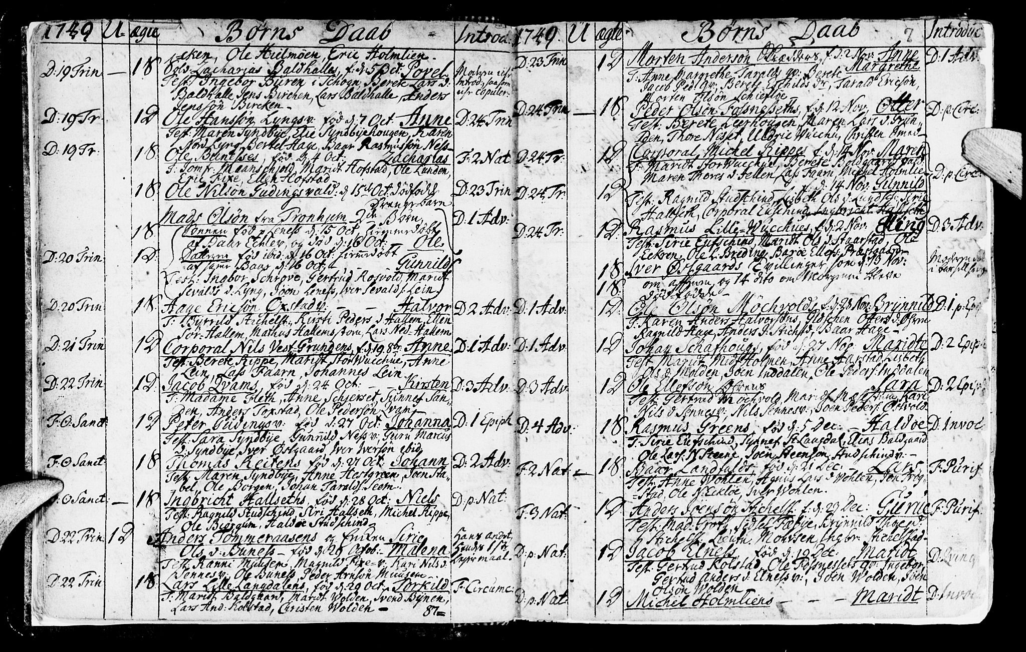 Ministerialprotokoller, klokkerbøker og fødselsregistre - Nord-Trøndelag, SAT/A-1458/723/L0231: Parish register (official) no. 723A02, 1748-1780, p. 7