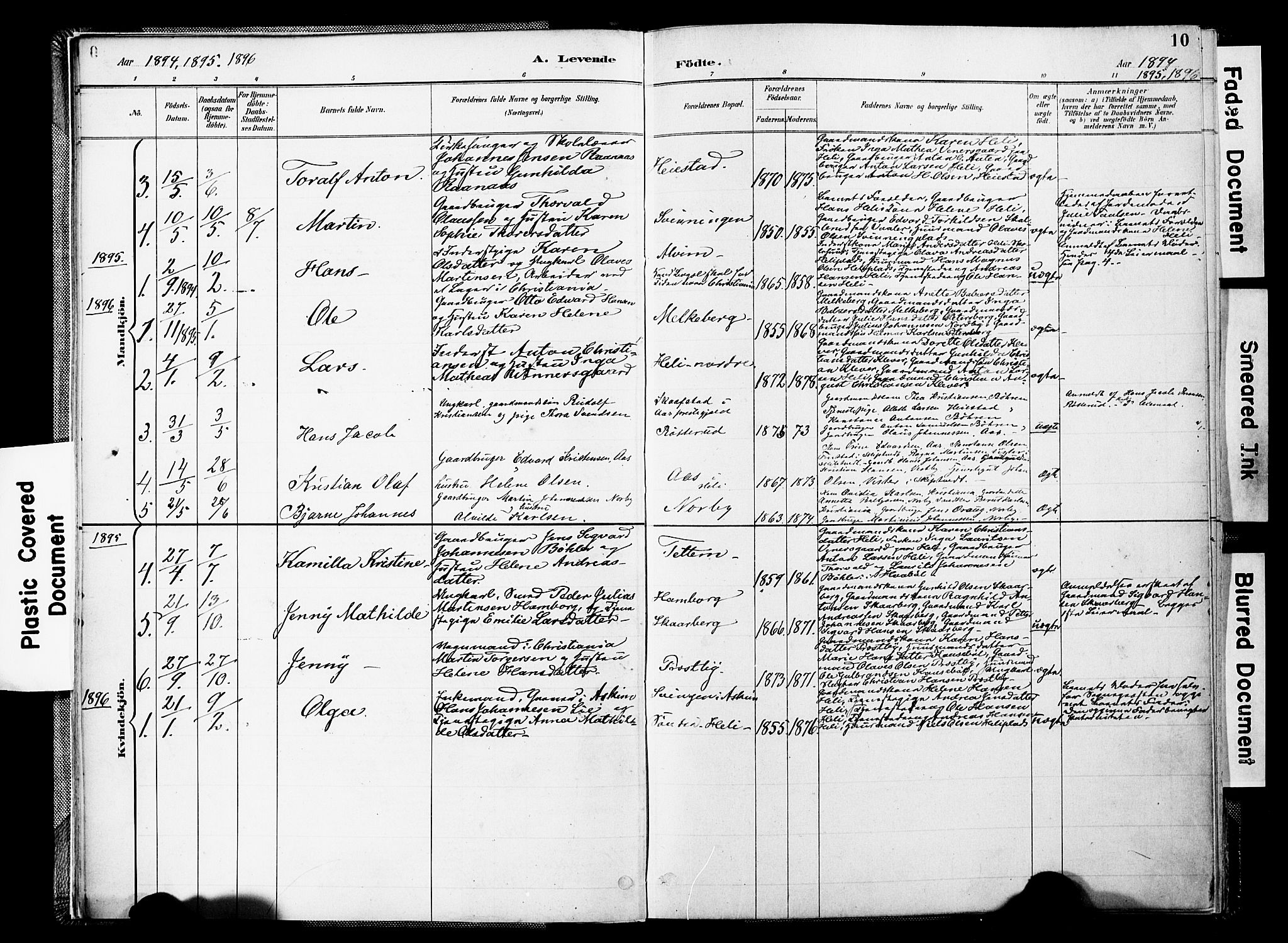 Spydeberg prestekontor Kirkebøker, SAO/A-10924/F/Fc/L0001: Parish register (official) no. III 1, 1886-1907, p. 10