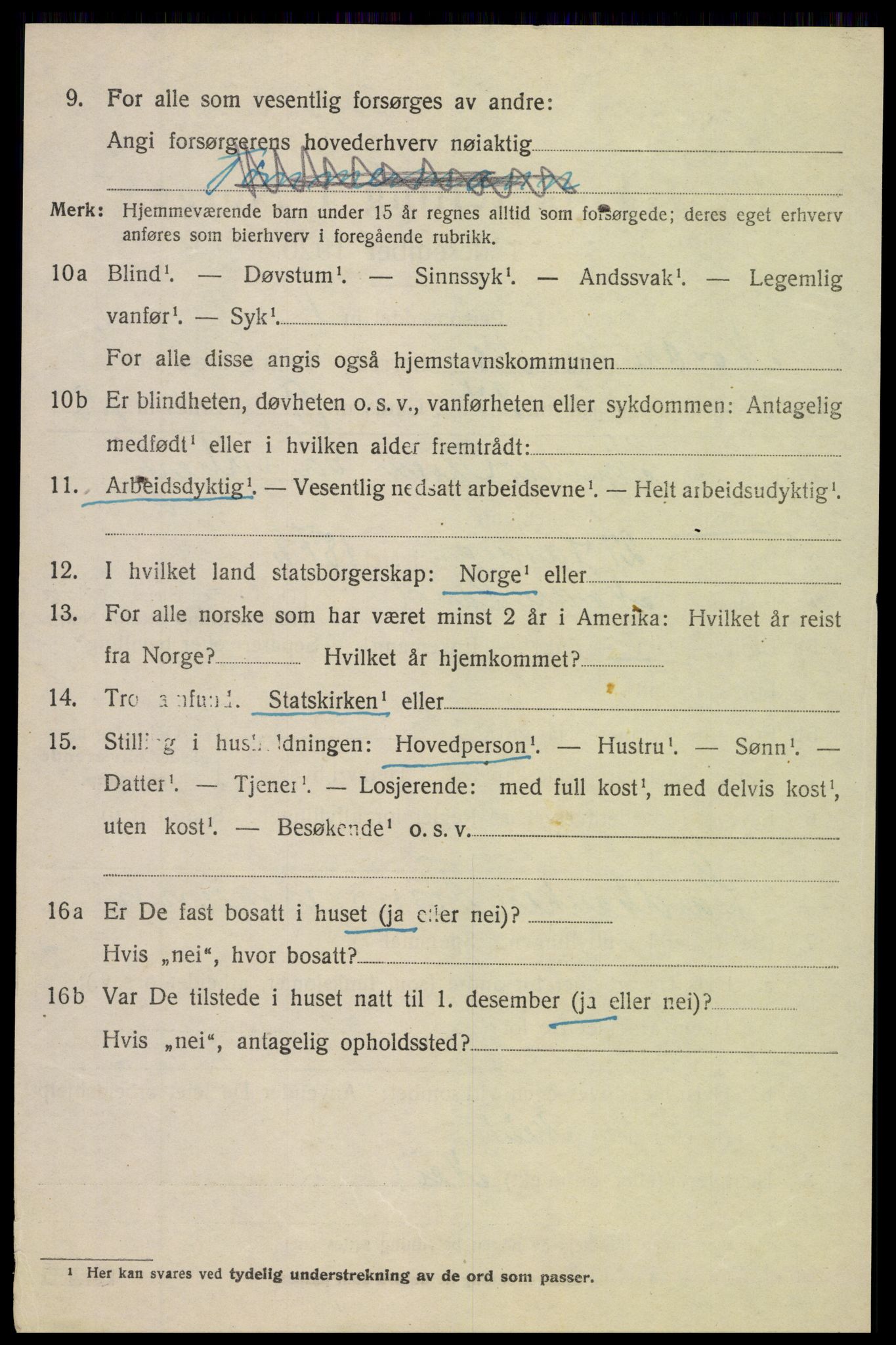 SAH, 1920 census for Nordre Land, 1920, p. 5501