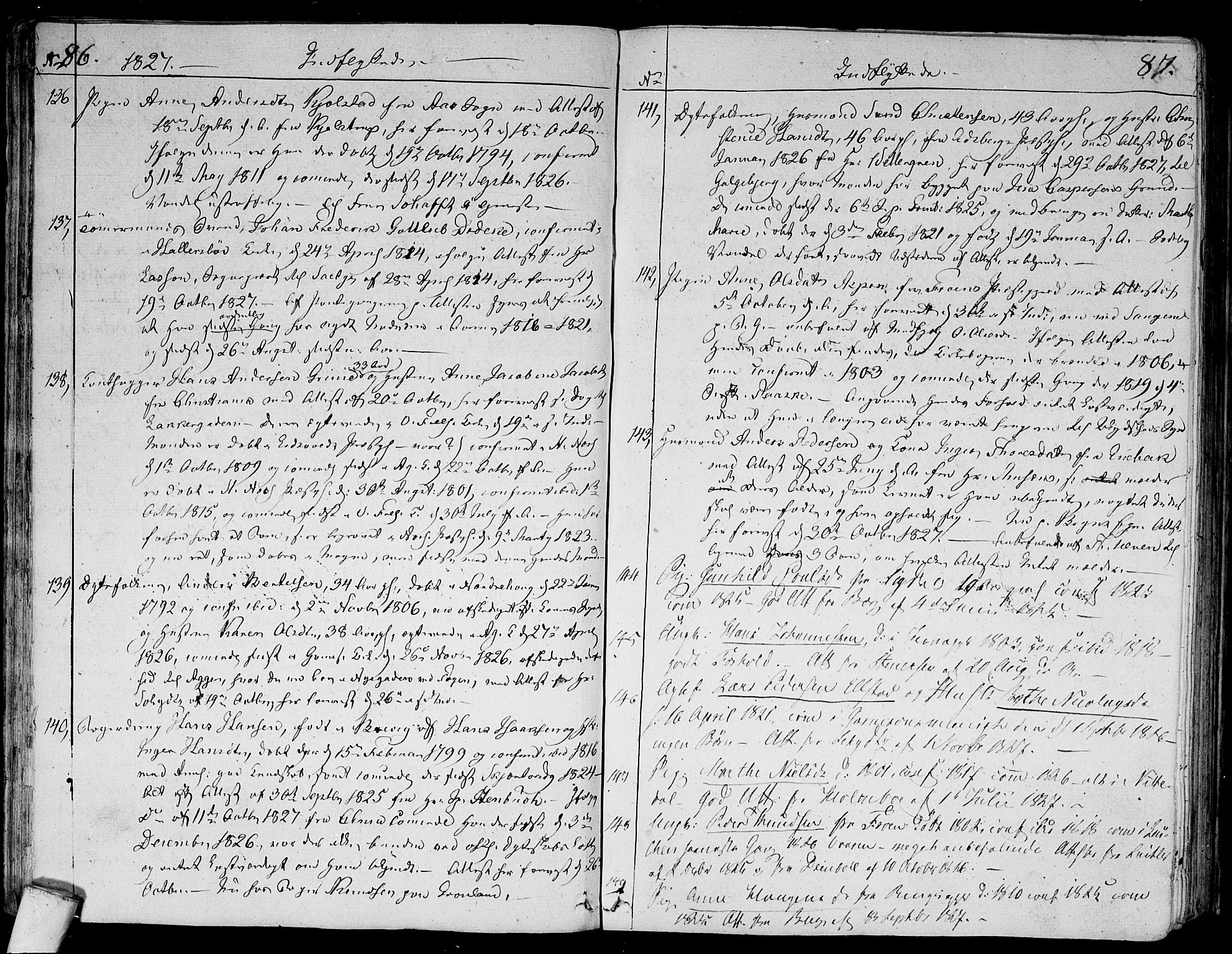 Aker prestekontor kirkebøker, AV/SAO-A-10861/F/L0014b: Parish register (official) no. 14B, 1820-1834, p. 86-87