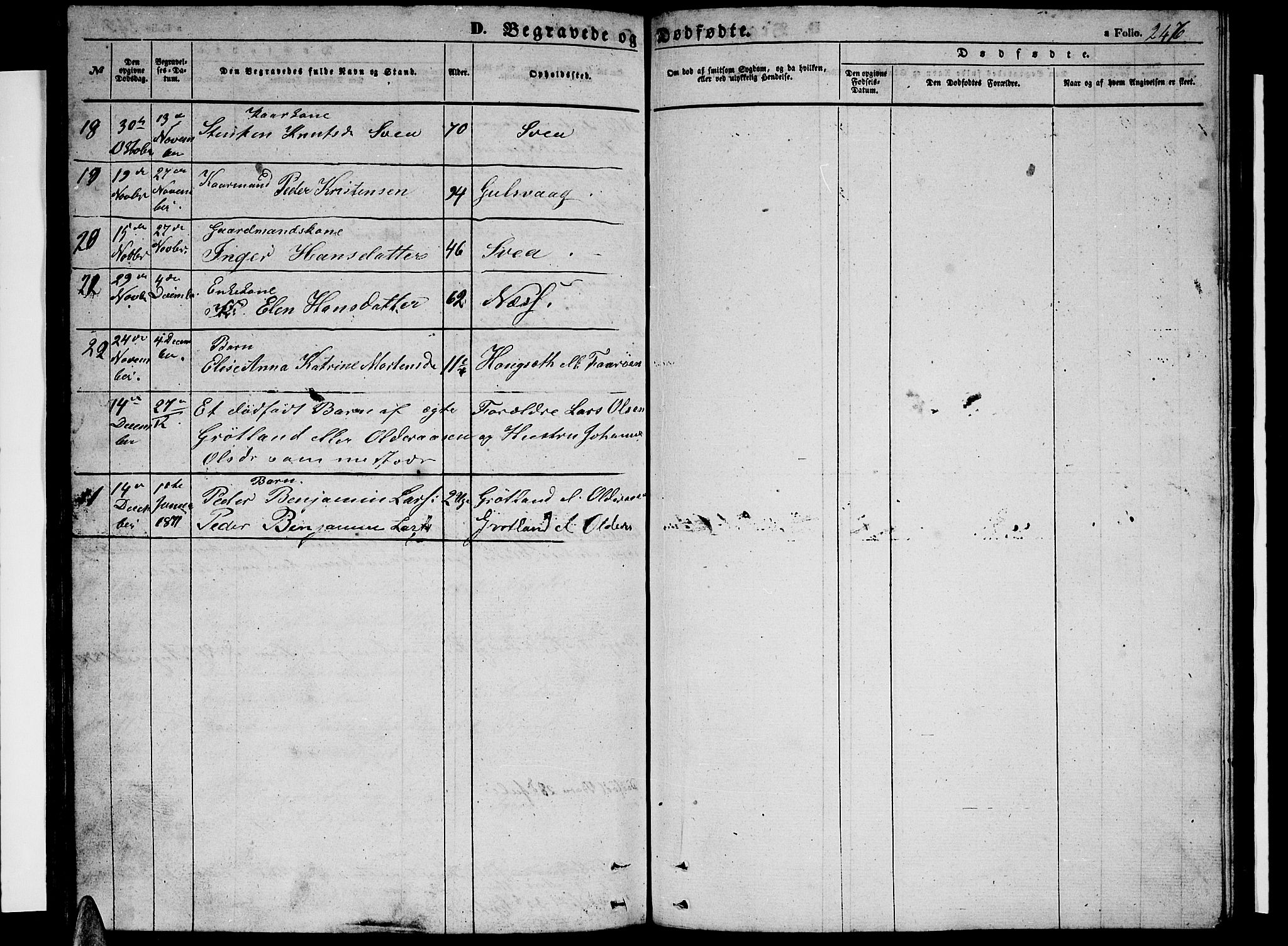 Ministerialprotokoller, klokkerbøker og fødselsregistre - Nordland, SAT/A-1459/816/L0251: Parish register (copy) no. 816C01, 1852-1870, p. 246