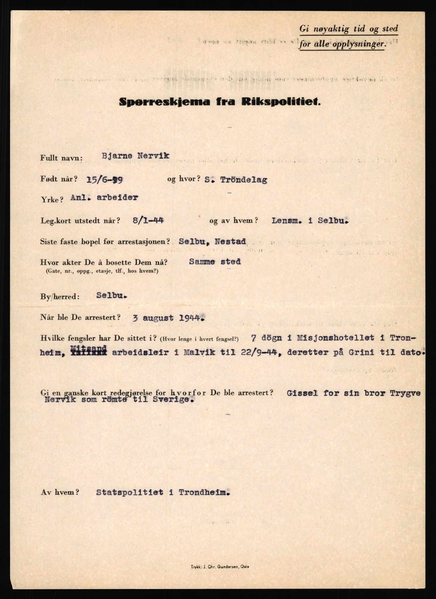 Rikspolitisjefen, AV/RA-S-1560/L/L0012: Mogensen, Øivind - Noraas, Lars, 1940-1945, p. 404