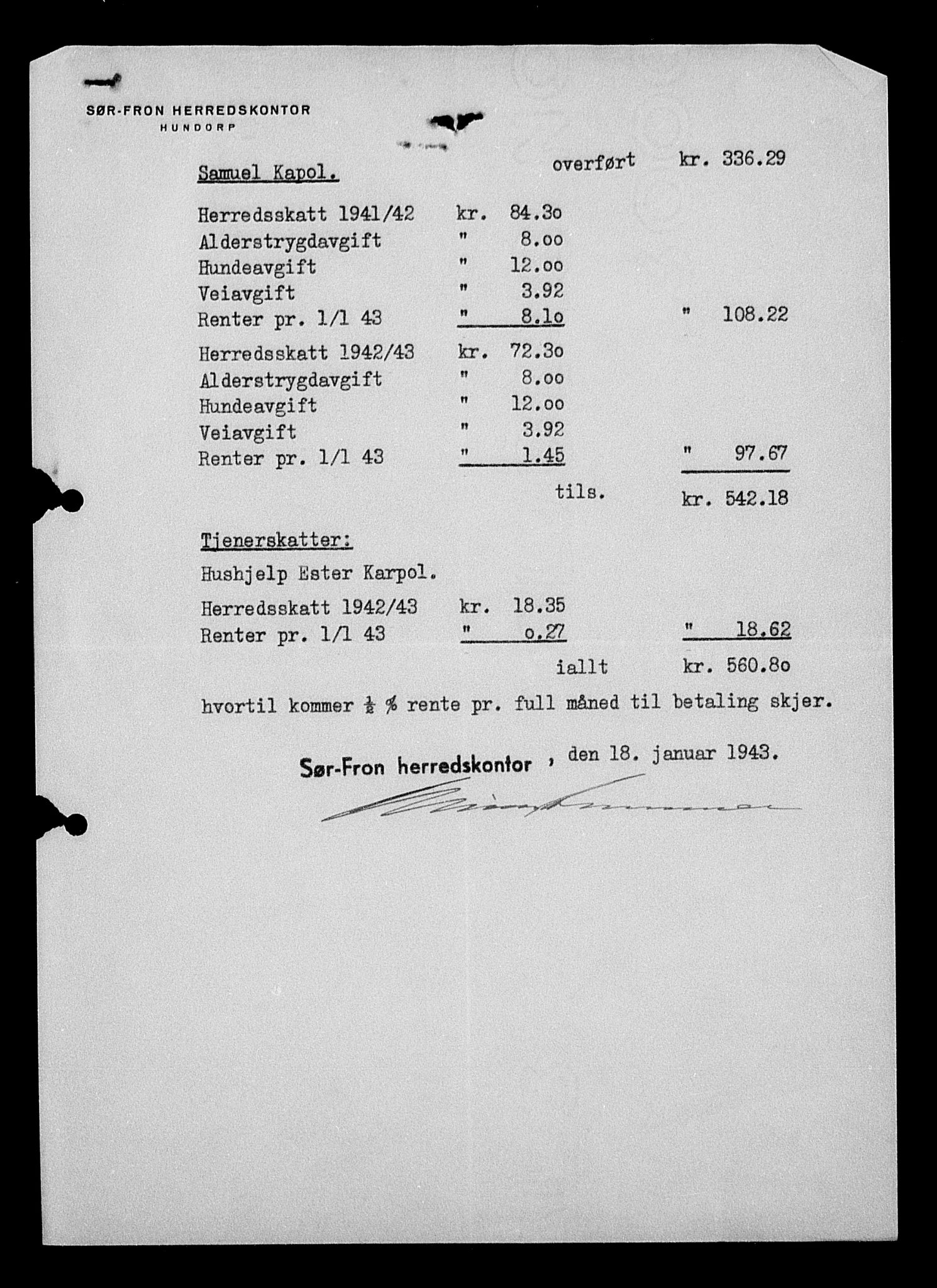 Justisdepartementet, Tilbakeføringskontoret for inndratte formuer, AV/RA-S-1564/H/Hc/Hcc/L0949: --, 1945-1947, p. 559