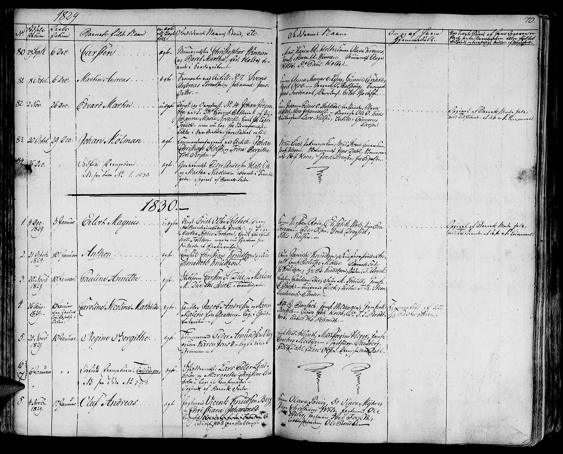 Ministerialprotokoller, klokkerbøker og fødselsregistre - Sør-Trøndelag, SAT/A-1456/602/L0108: Parish register (official) no. 602A06, 1821-1839, p. 70