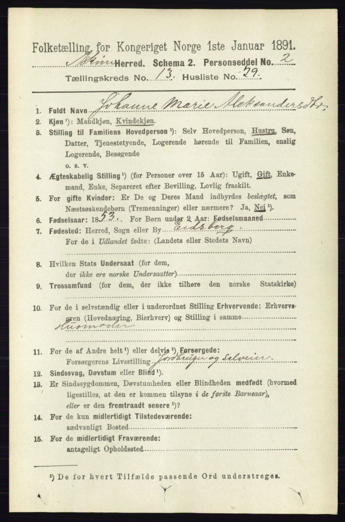 RA, 1891 census for 0124 Askim, 1891, p. 2208