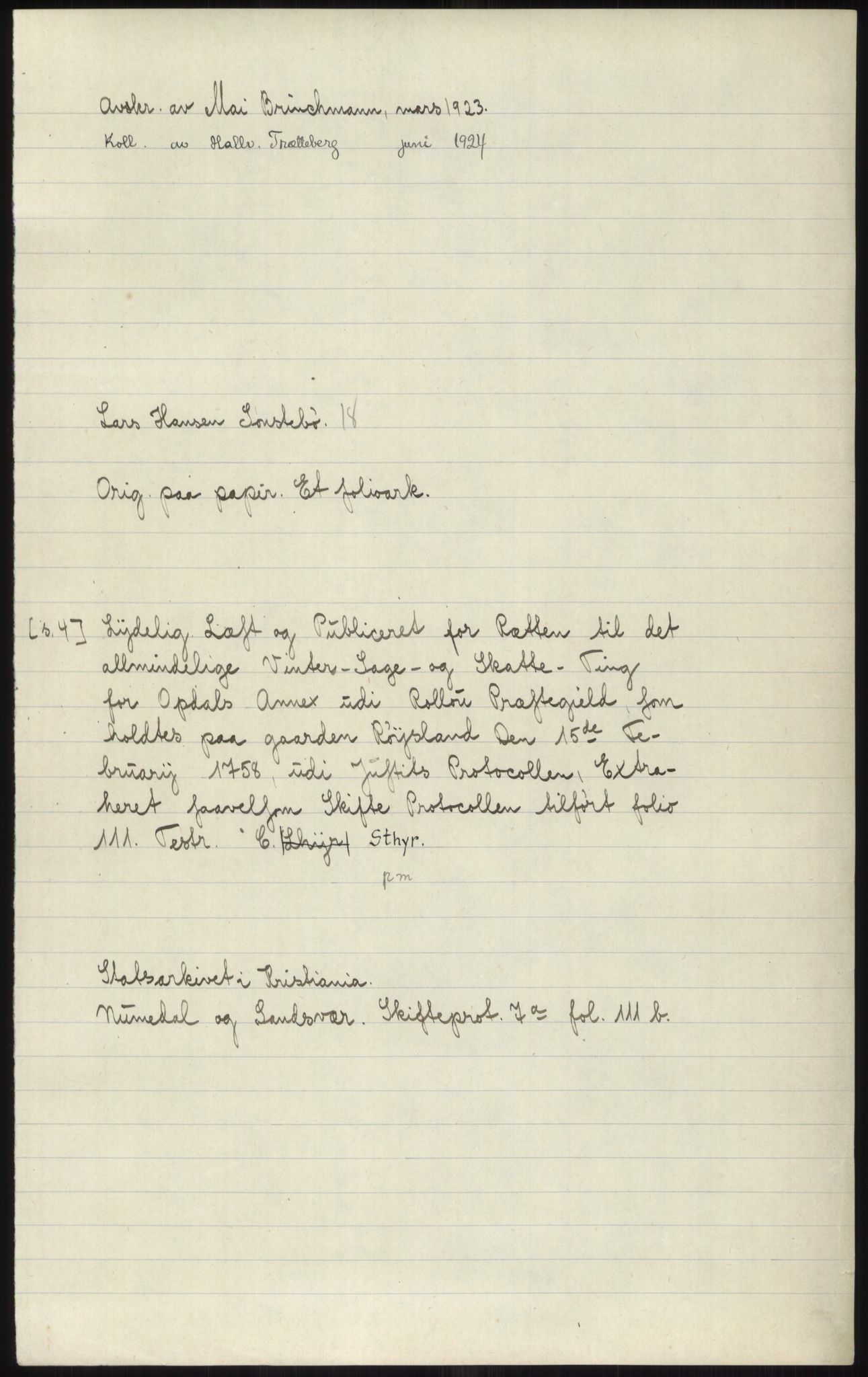 Samlinger til kildeutgivelse, Diplomavskriftsamlingen, AV/RA-EA-4053/H/Ha, p. 979