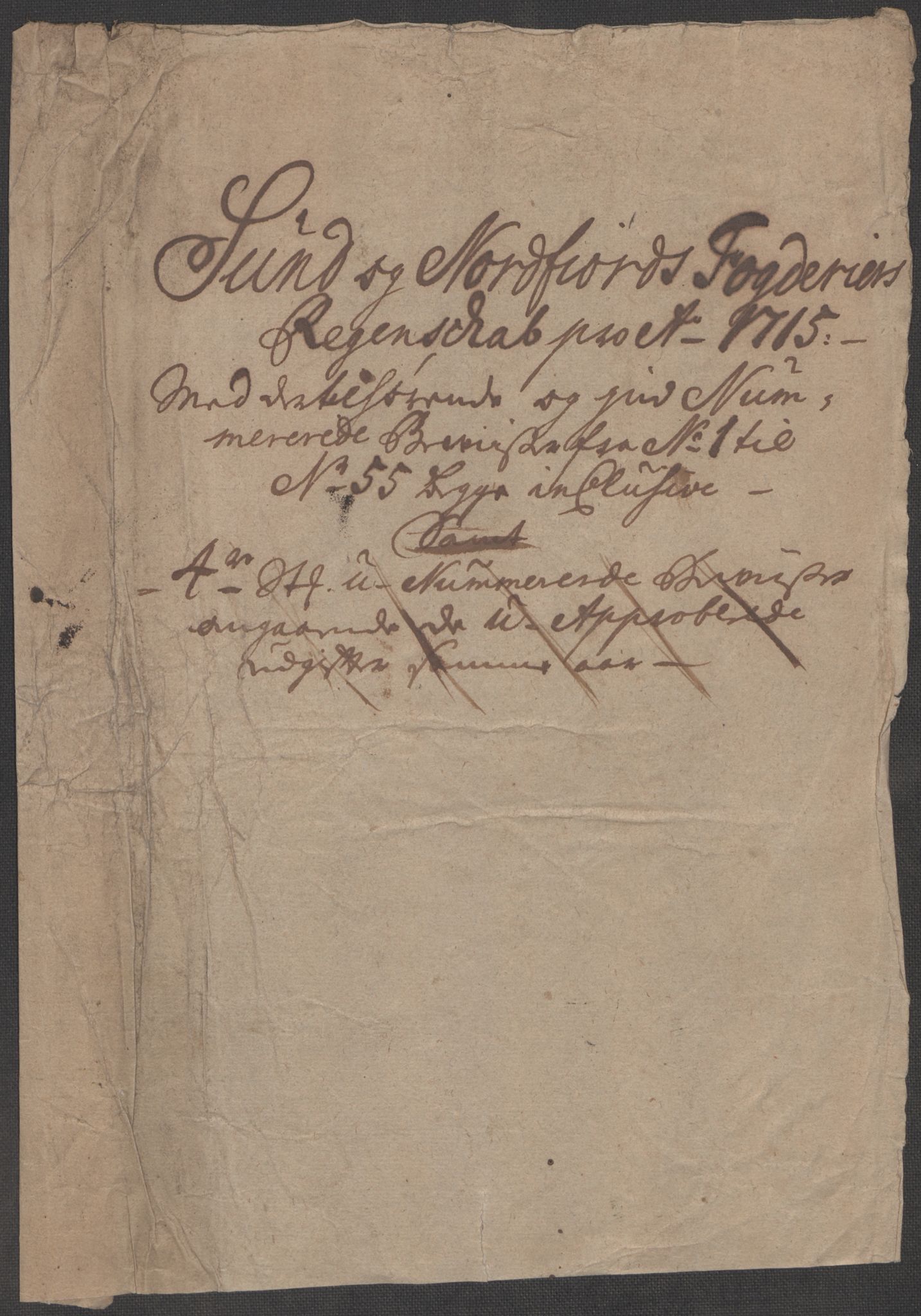 Rentekammeret inntil 1814, Reviderte regnskaper, Fogderegnskap, AV/RA-EA-4092/R53/L3439: Fogderegnskap Sunn- og Nordfjord, 1715, p. 30