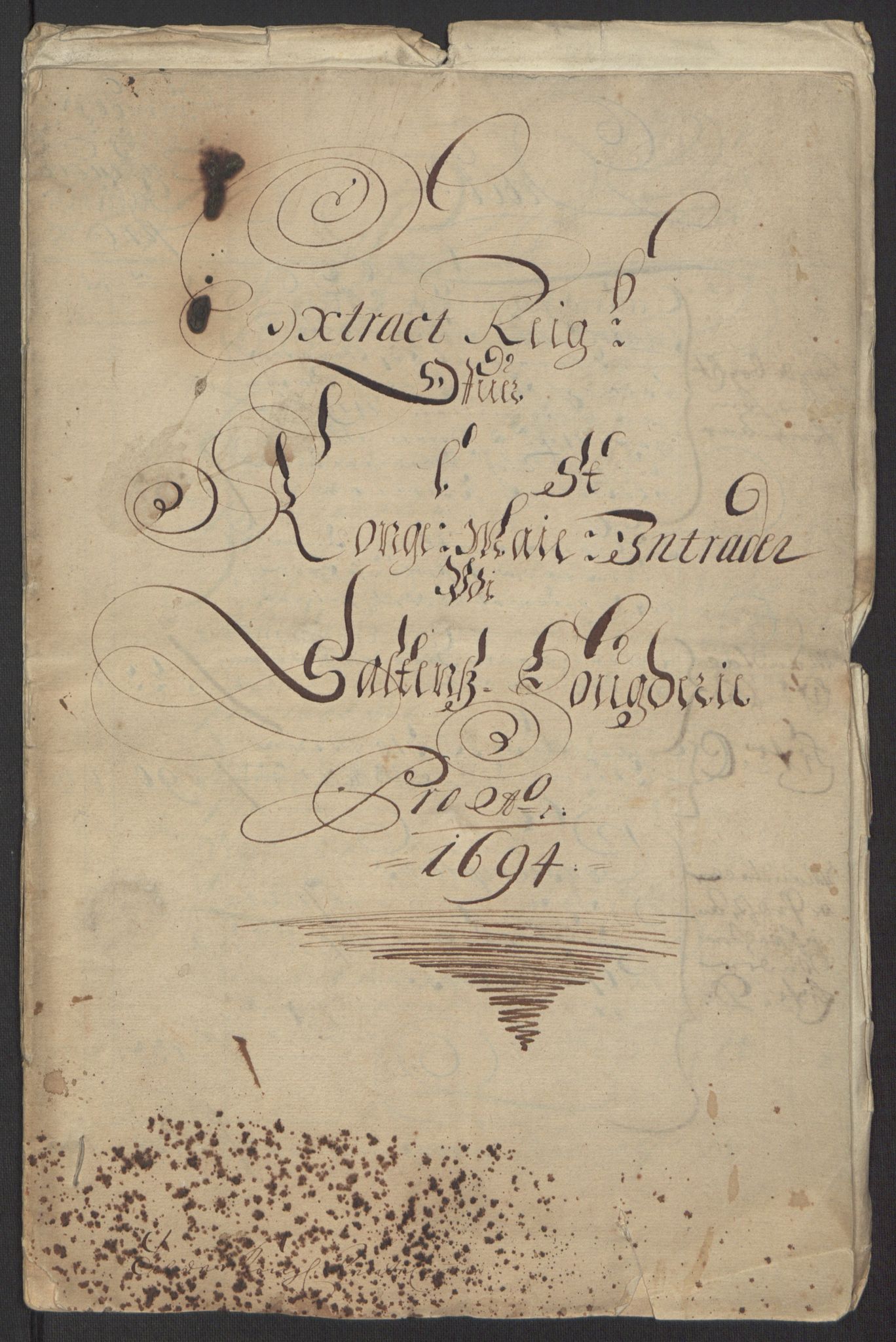 Rentekammeret inntil 1814, Reviderte regnskaper, Fogderegnskap, RA/EA-4092/R66/L4578: Fogderegnskap Salten, 1694-1696, p. 5