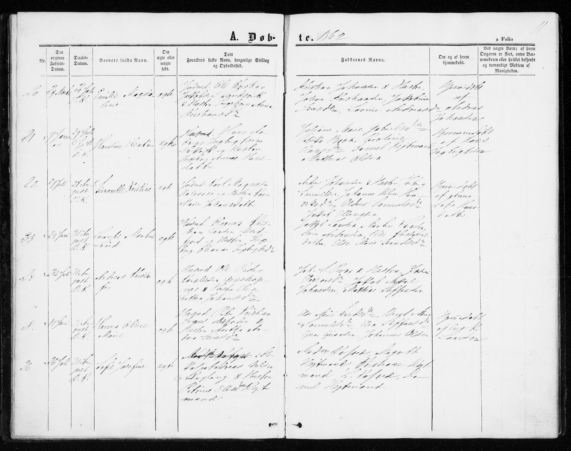 Berg sokneprestkontor, SATØ/S-1318/G/Ga/Gaa/L0002kirke: Parish register (official) no. 2, 1860-1872, p. 11