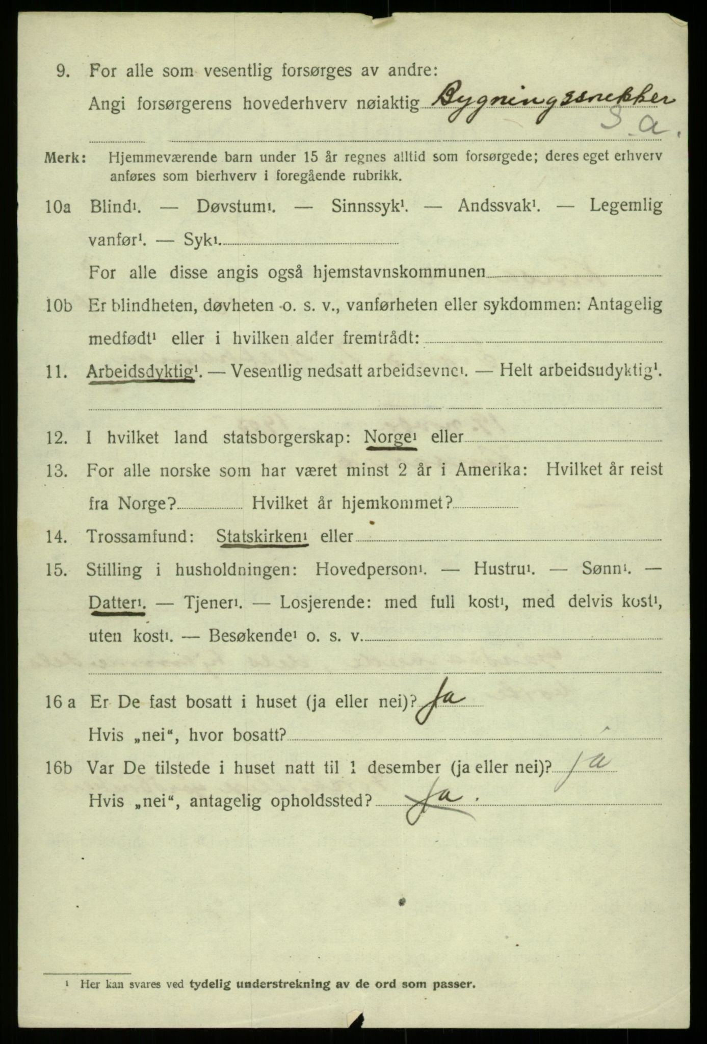 SAB, 1920 census for Kinsarvik, 1920, p. 1797