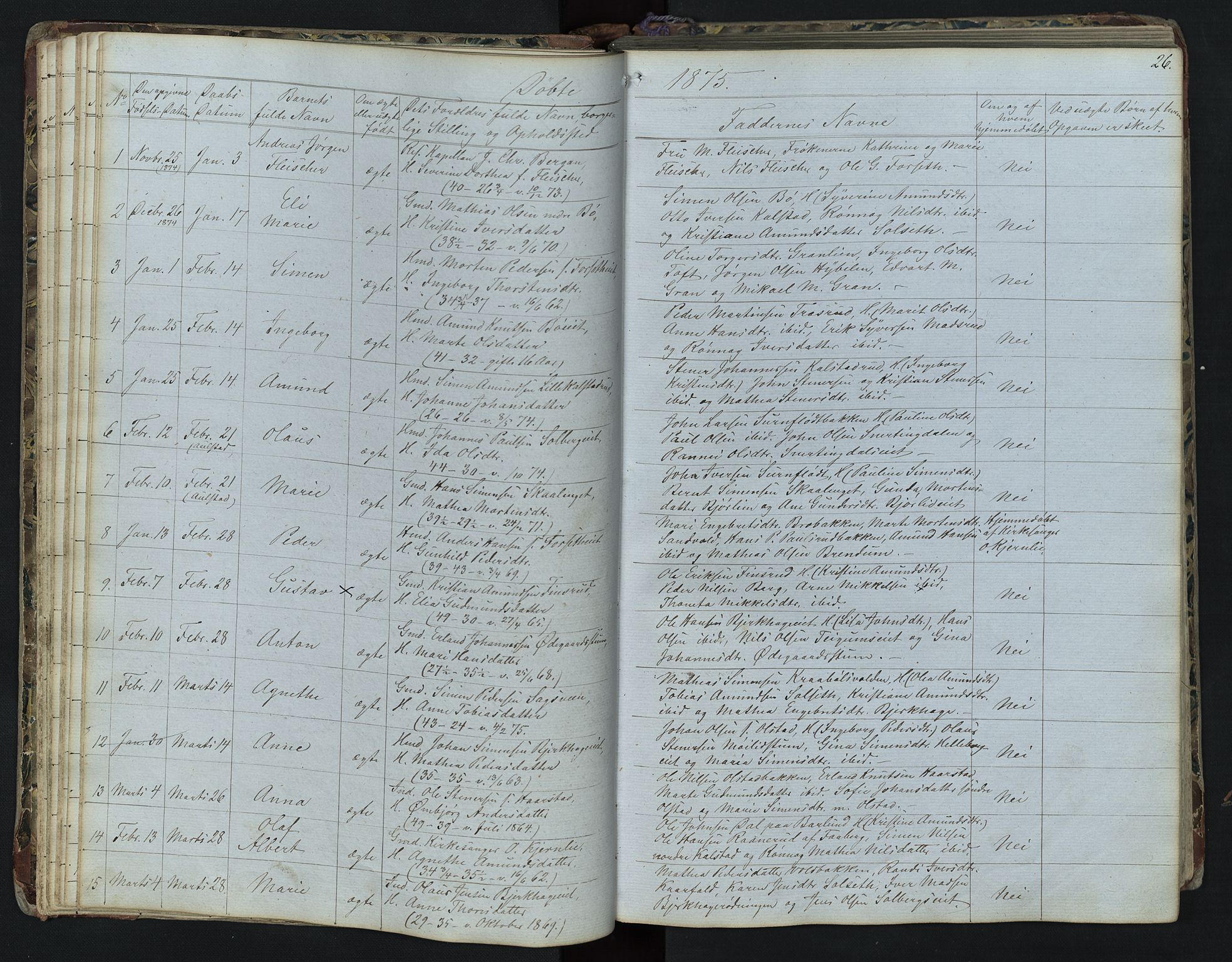 Vestre Gausdal prestekontor, SAH/PREST-094/H/Ha/Hab/L0001: Parish register (copy) no. 1, 1867-1895, p. 26