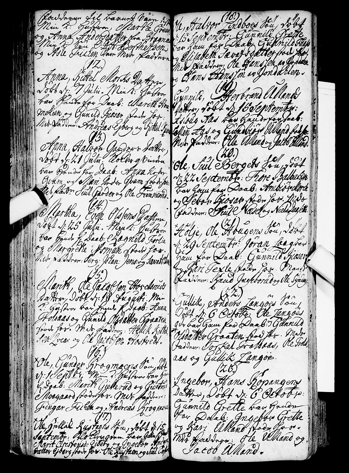 Flesberg kirkebøker, AV/SAKO-A-18/F/Fa/L0002: Parish register (official) no. I 2, 1726-1747