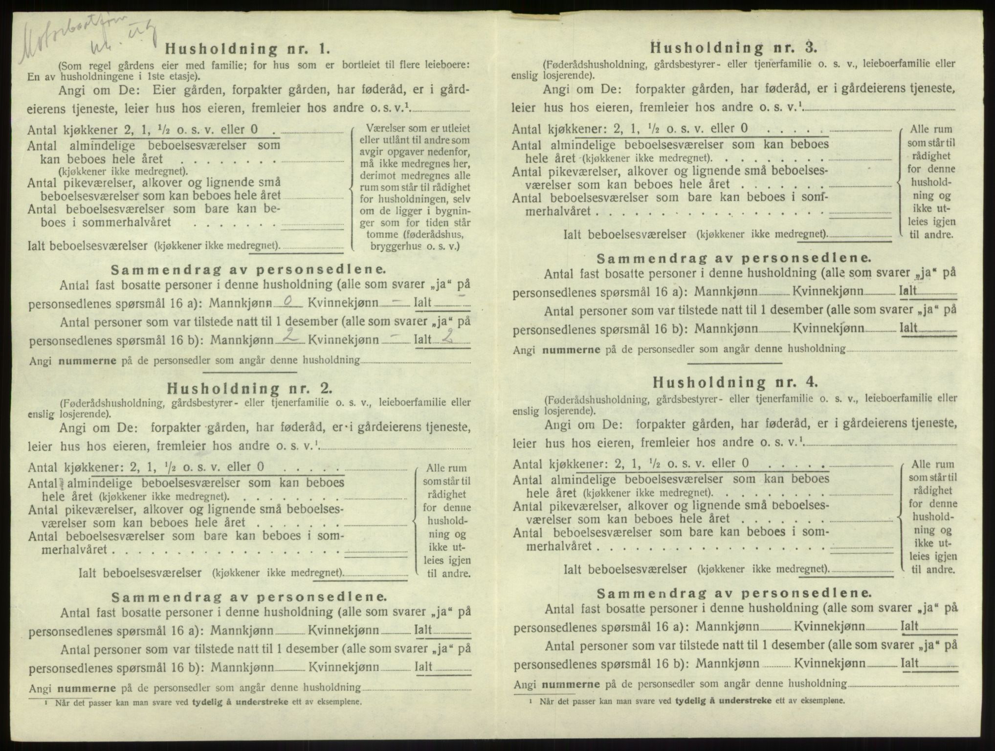 SAB, 1920 census for Førde, 1920, p. 1004