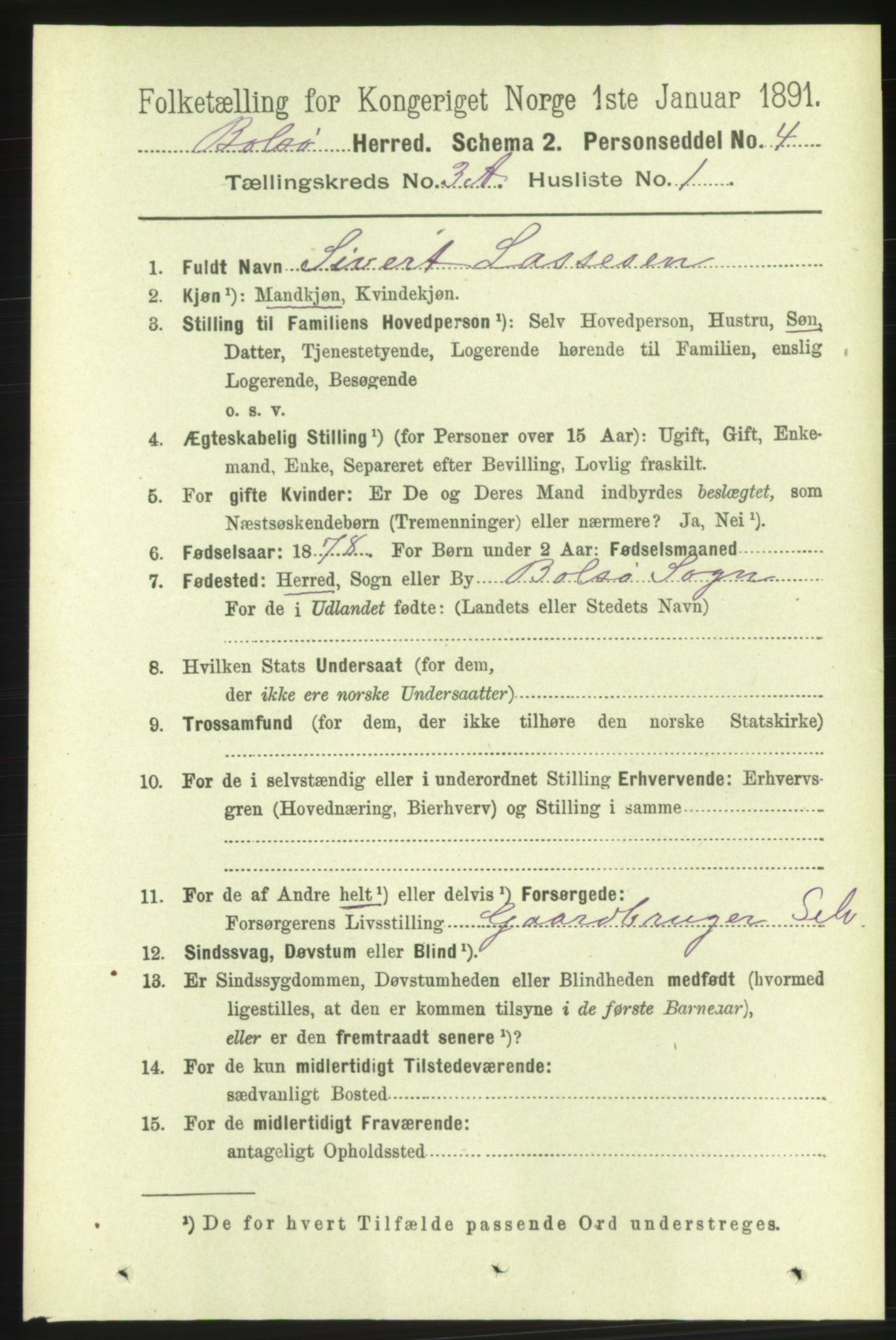 RA, 1891 census for 1544 Bolsøy, 1891, p. 1787