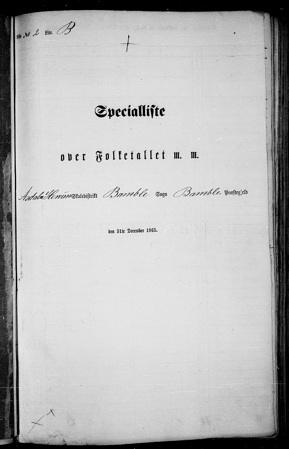 RA, 1865 census for Bamble, 1865, p. 57