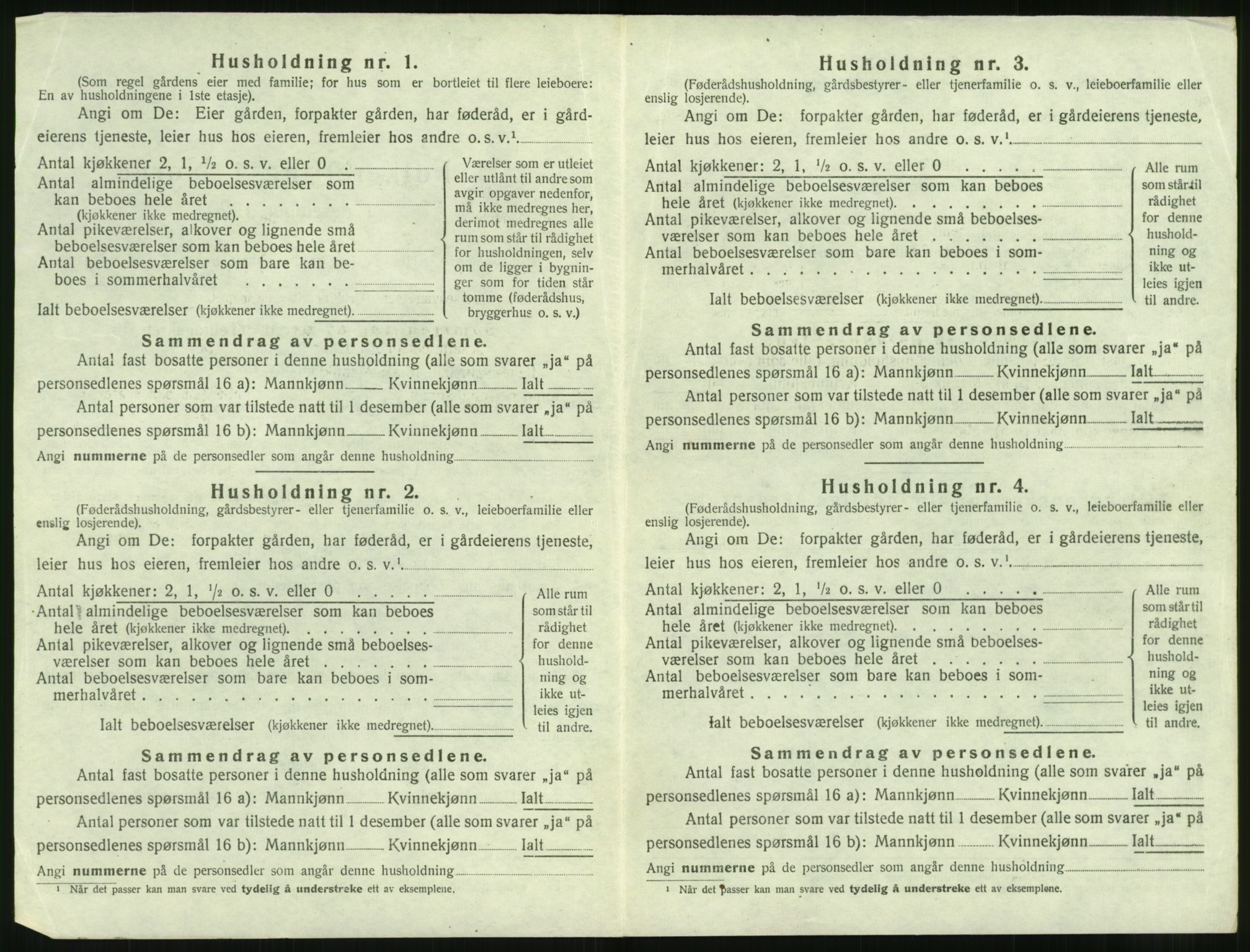 SAT, 1920 census for Borgund, 1920, p. 459