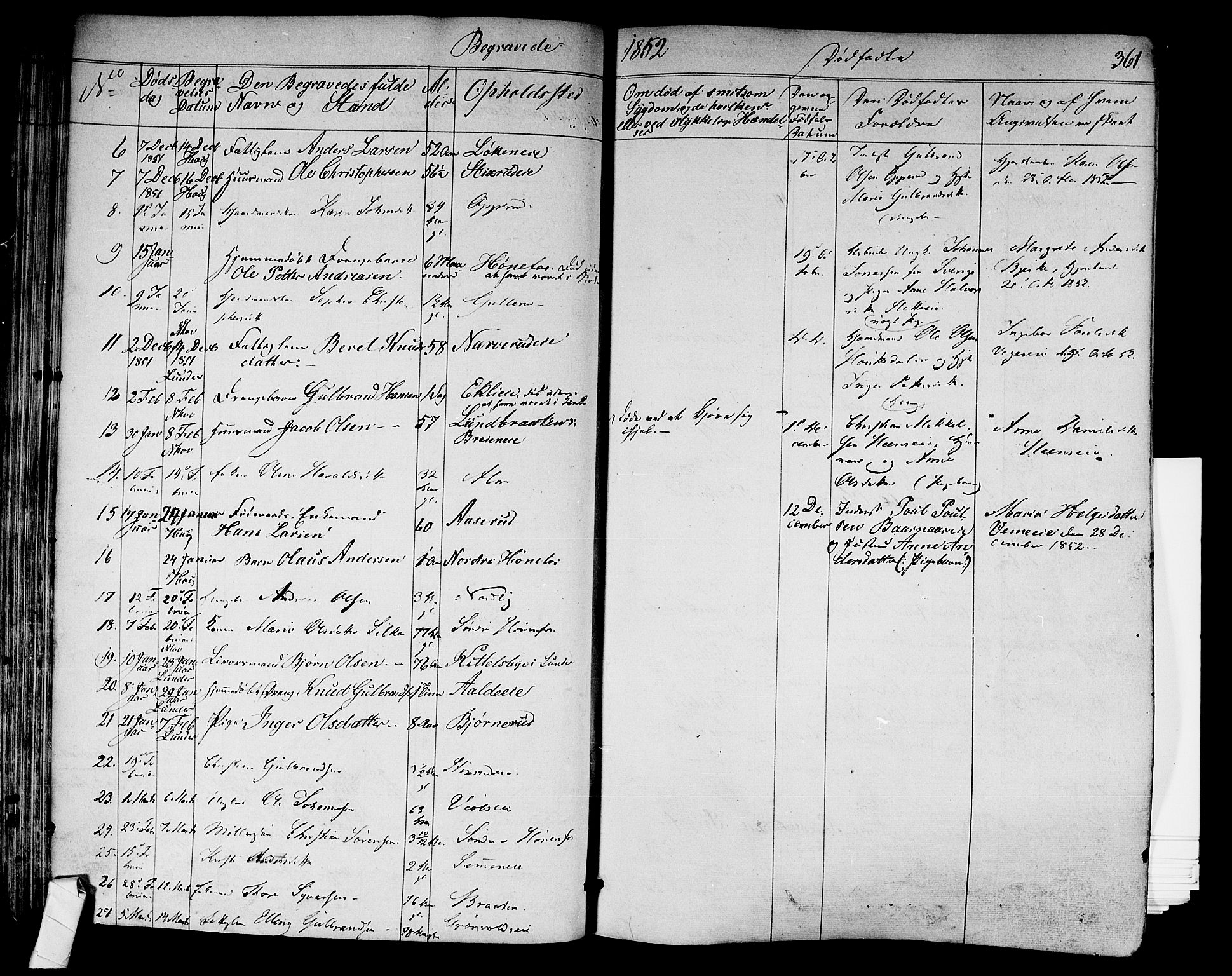 Norderhov kirkebøker, AV/SAKO-A-237/F/Fa/L0011: Parish register (official) no. 11, 1847-1856, p. 361