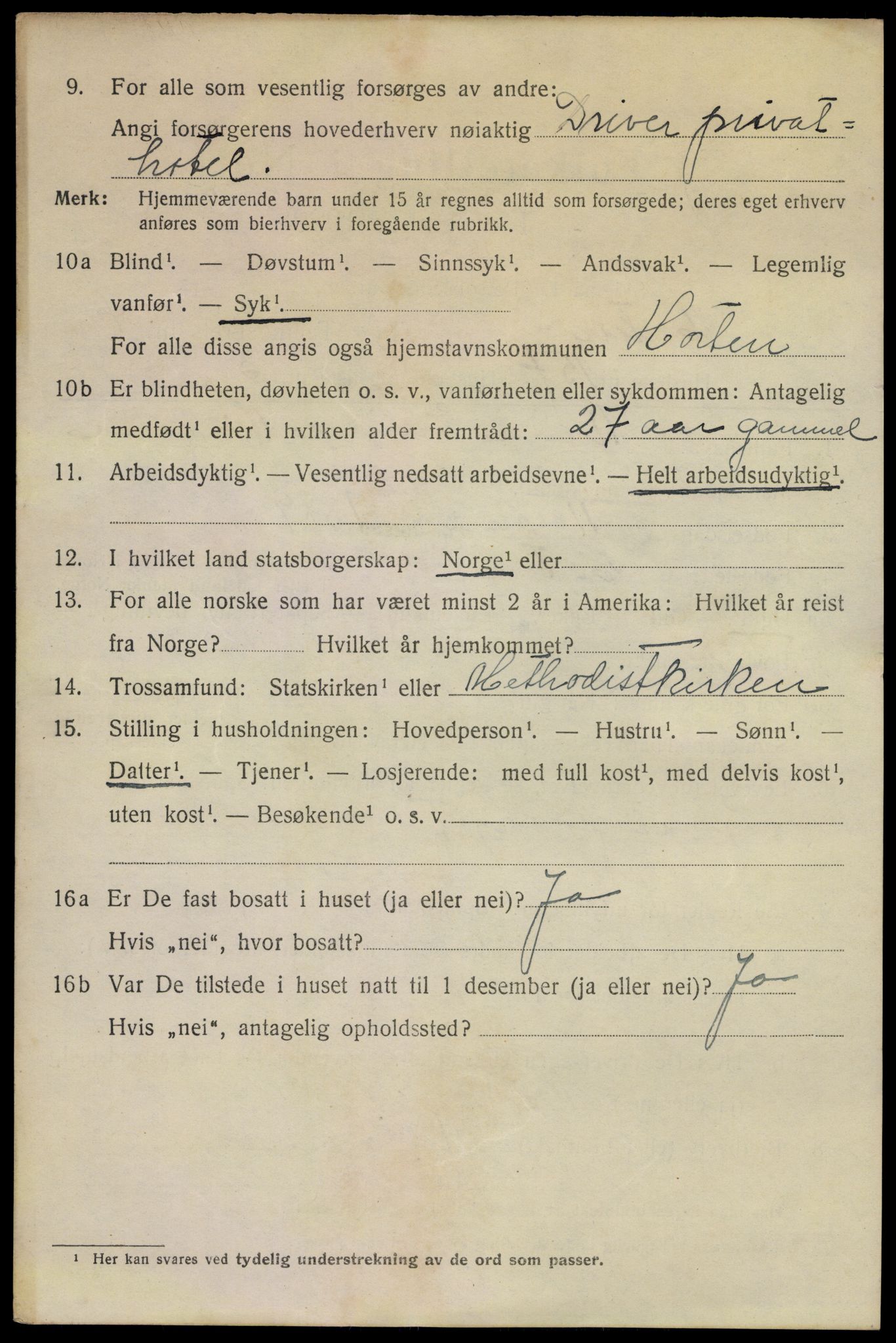 SAKO, 1920 census for Horten, 1920, p. 19302