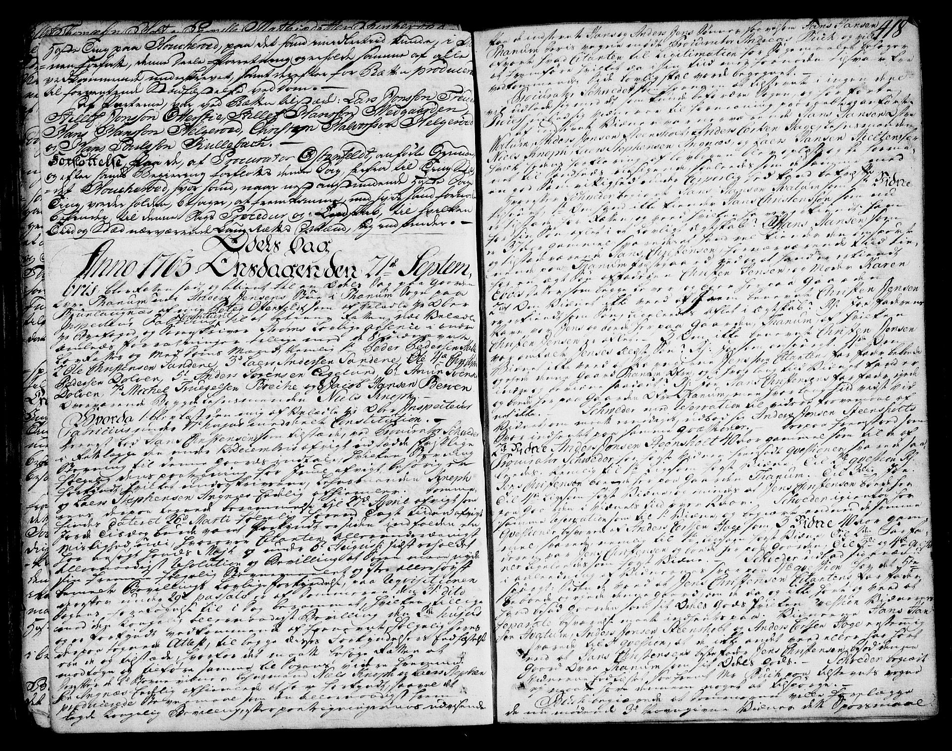 Larvik sorenskriveri, AV/SAKO-A-83/F/Fa/L0024: Tingbok, 1757-1763, p. 418