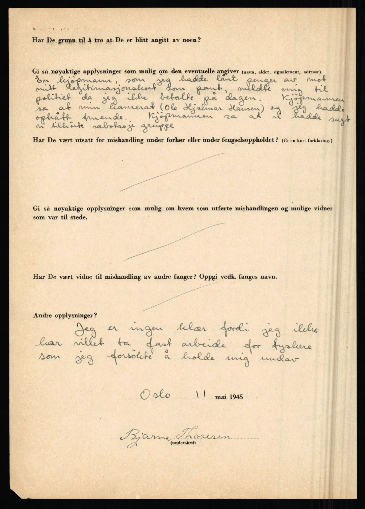 Rikspolitisjefen, AV/RA-S-1560/L/L0017: Tidemann, Hermann G. - Veum, Tjostolv, 1940-1945, p. 194