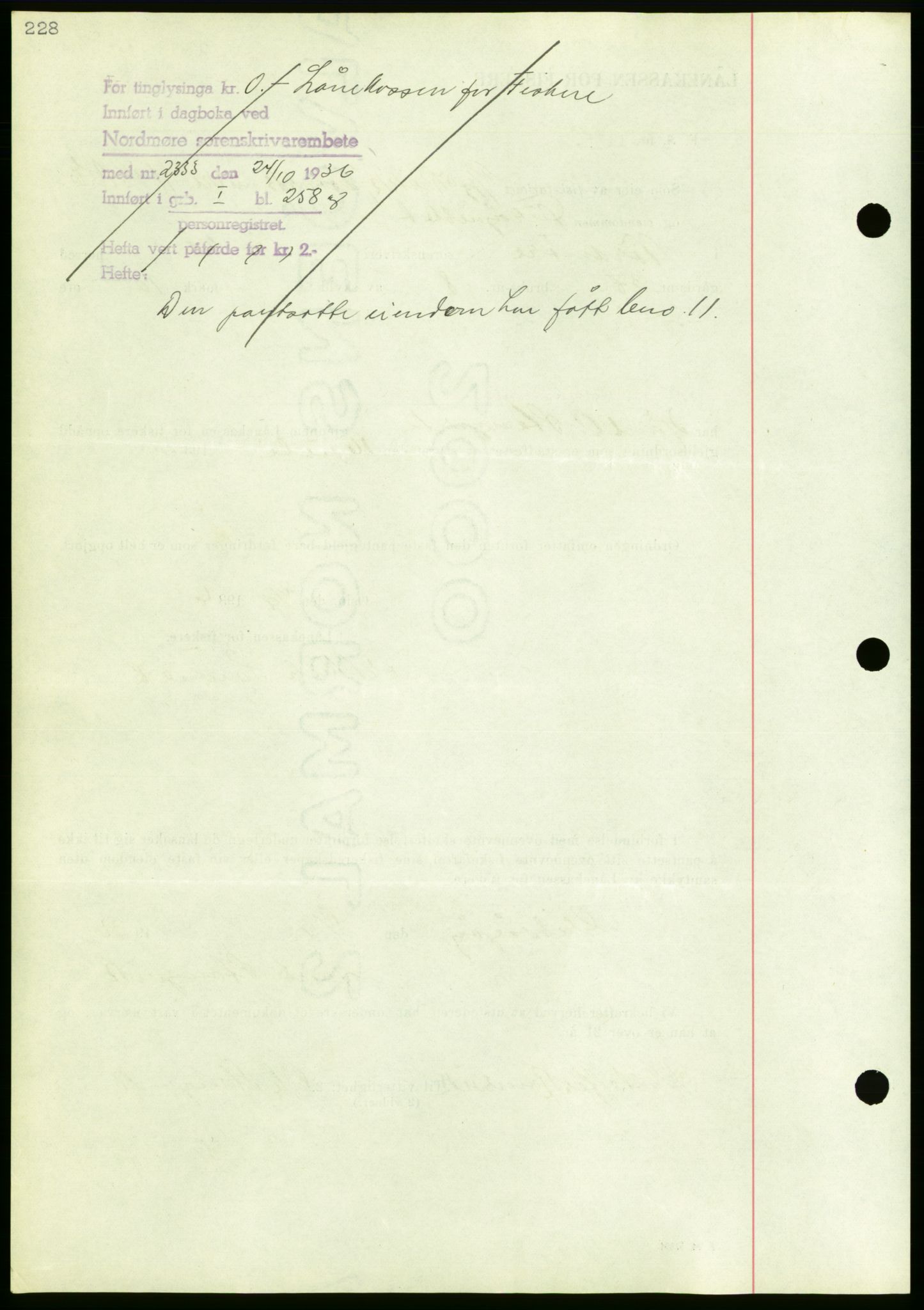 Nordmøre sorenskriveri, AV/SAT-A-4132/1/2/2Ca/L0090: Mortgage book no. B80, 1936-1937, Diary no: : 2333/1936