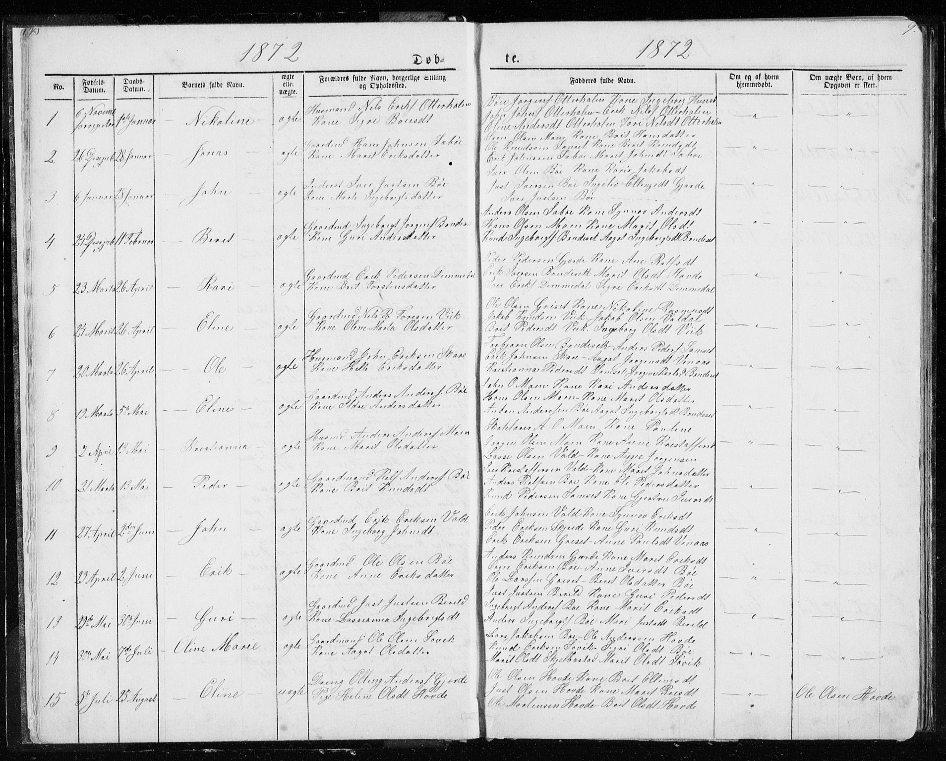 Ministerialprotokoller, klokkerbøker og fødselsregistre - Møre og Romsdal, SAT/A-1454/543/L0564: Parish register (copy) no. 543C02, 1867-1915, p. 9