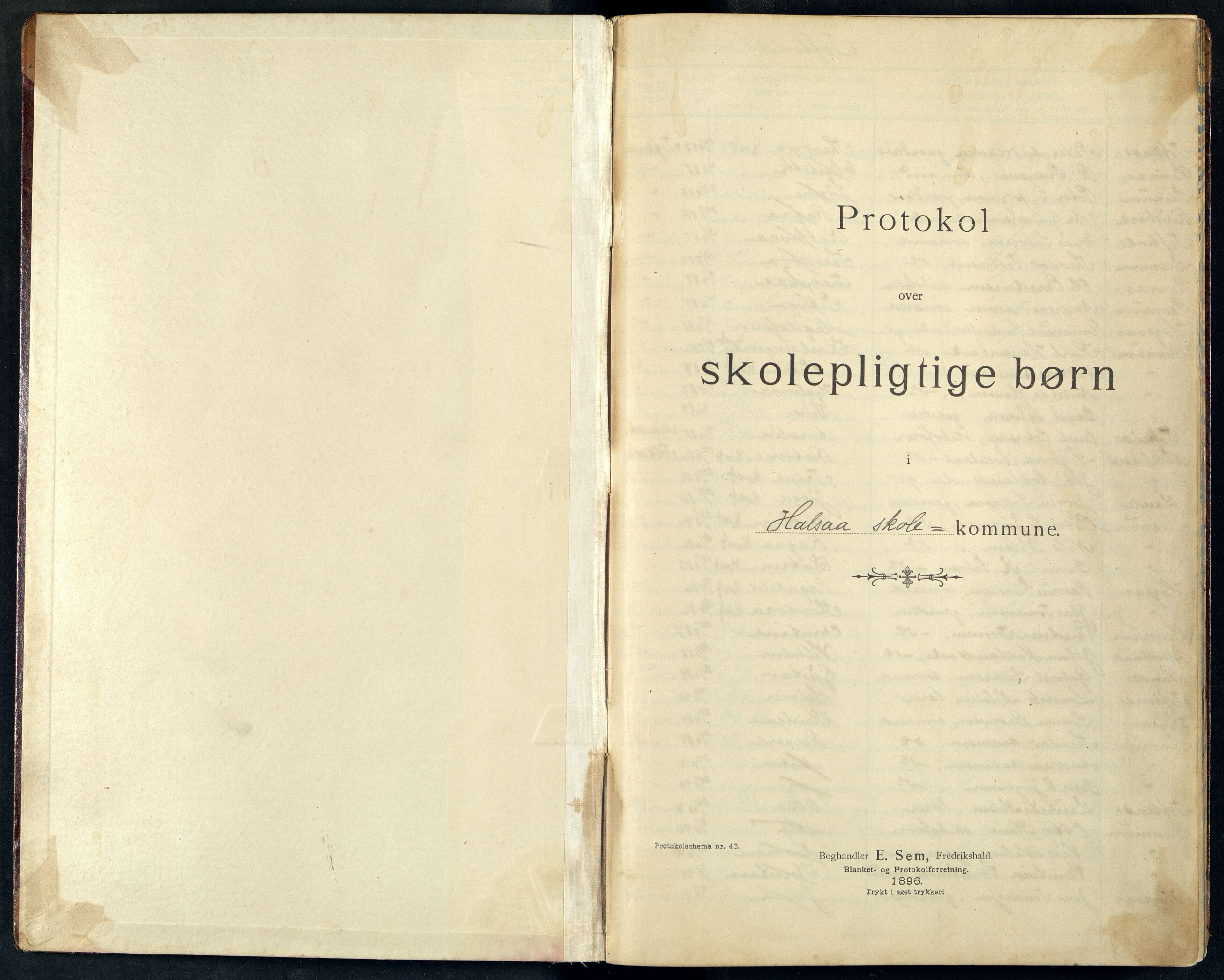 Halse og Harkmark kommune - Skolestyret, ARKSOR/1002HH510/G/L0003: Protokoll over skolepliktige barn (d), 1905