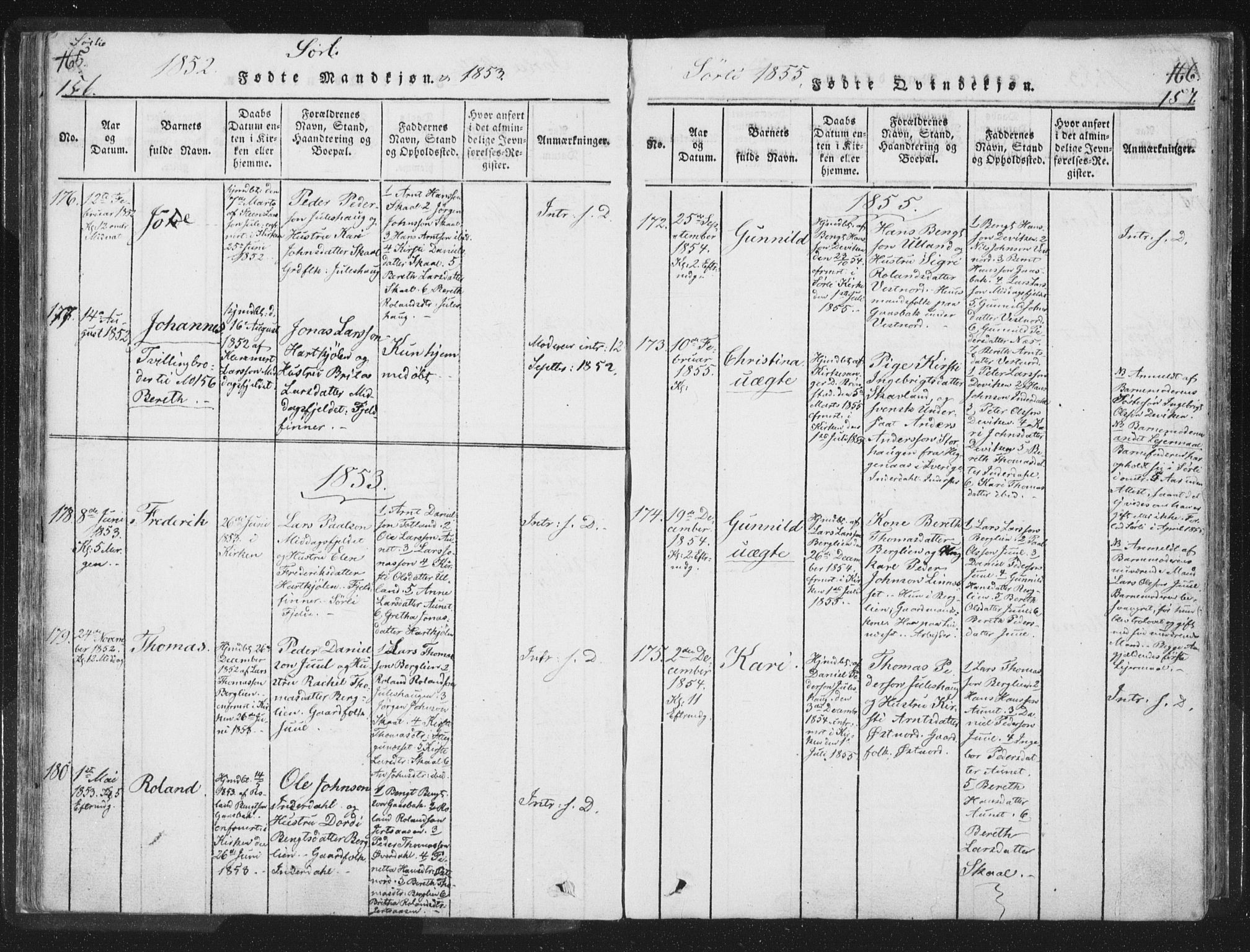 Ministerialprotokoller, klokkerbøker og fødselsregistre - Nord-Trøndelag, SAT/A-1458/755/L0491: Parish register (official) no. 755A01 /2, 1817-1864, p. 156-157