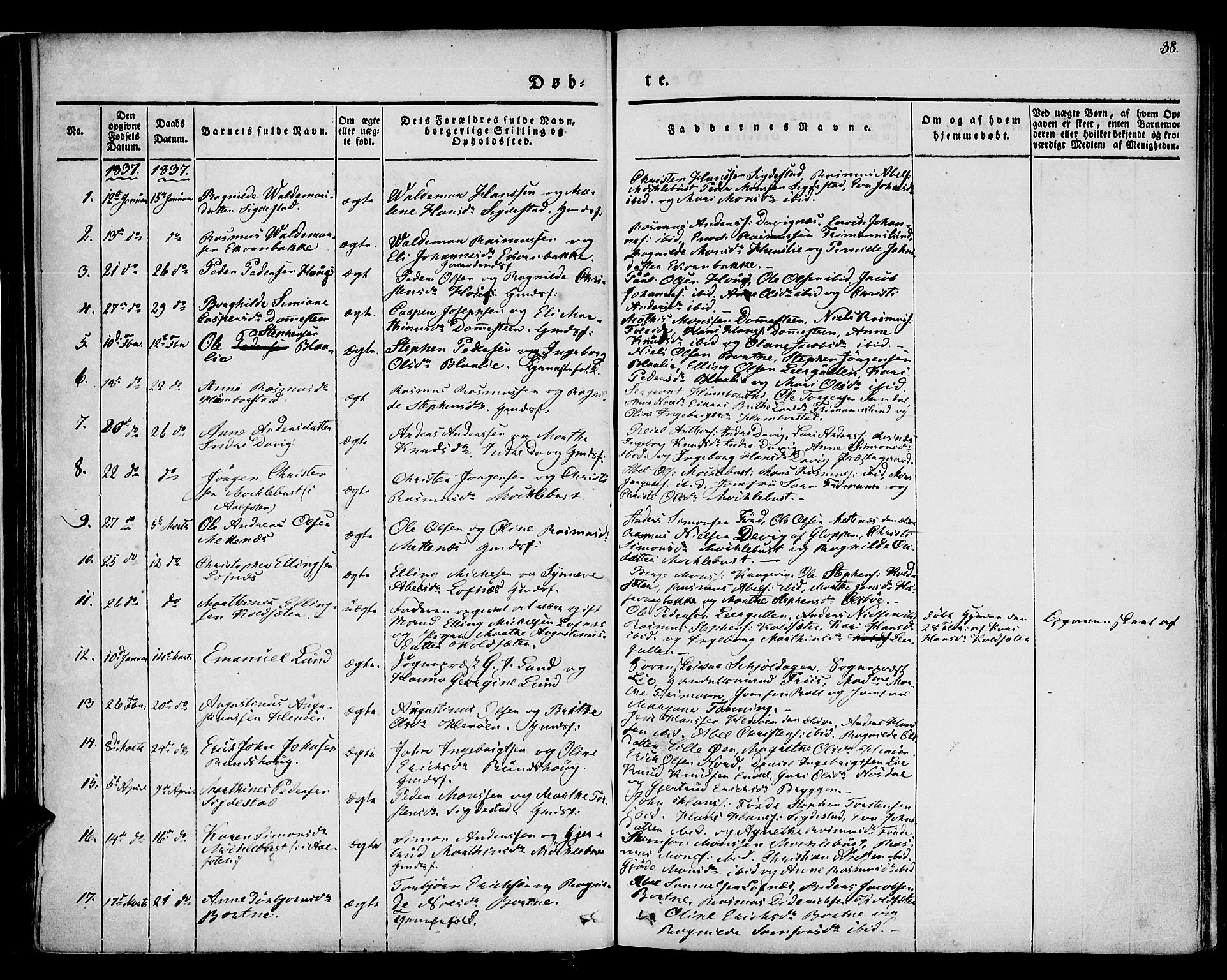 Davik sokneprestembete, SAB/A-79701/H/Haa/Haaa/L0004: Parish register (official) no. A 4, 1830-1849, p. 38