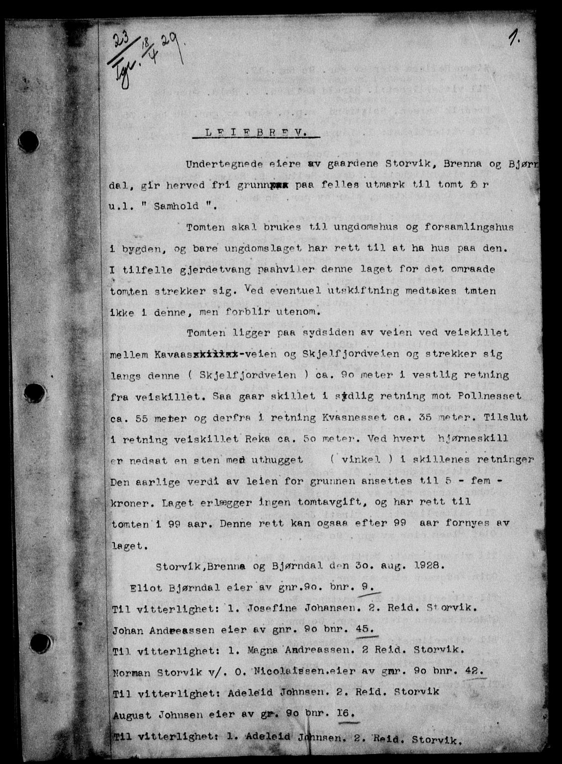 Vesterålen sorenskriveri, SAT/A-4180/1/2/2Ca/L0049: Mortgage book no. 42, 1929-1929, Deed date: 18.04.1929