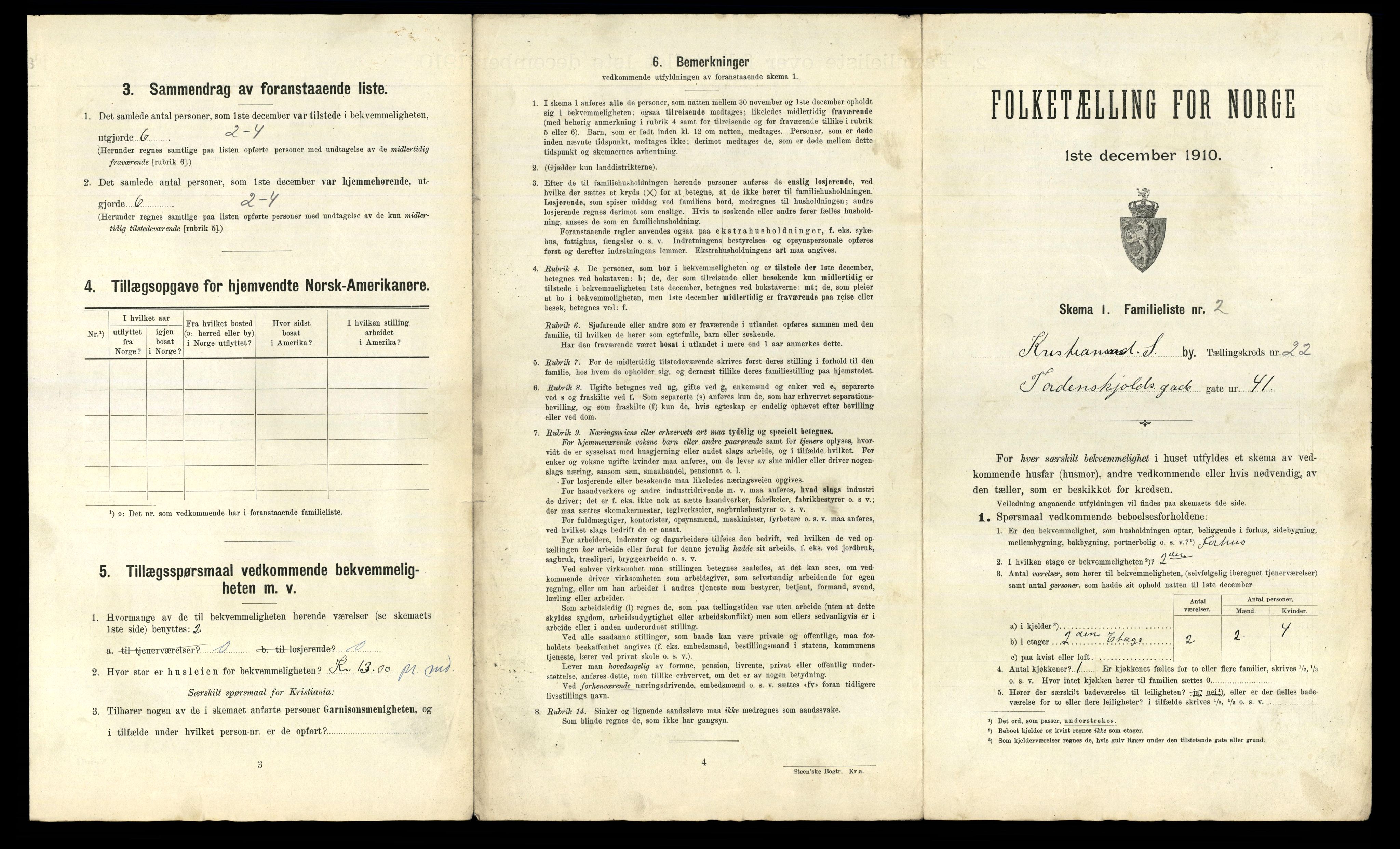 RA, 1910 census for Kristiansand, 1910, p. 5890