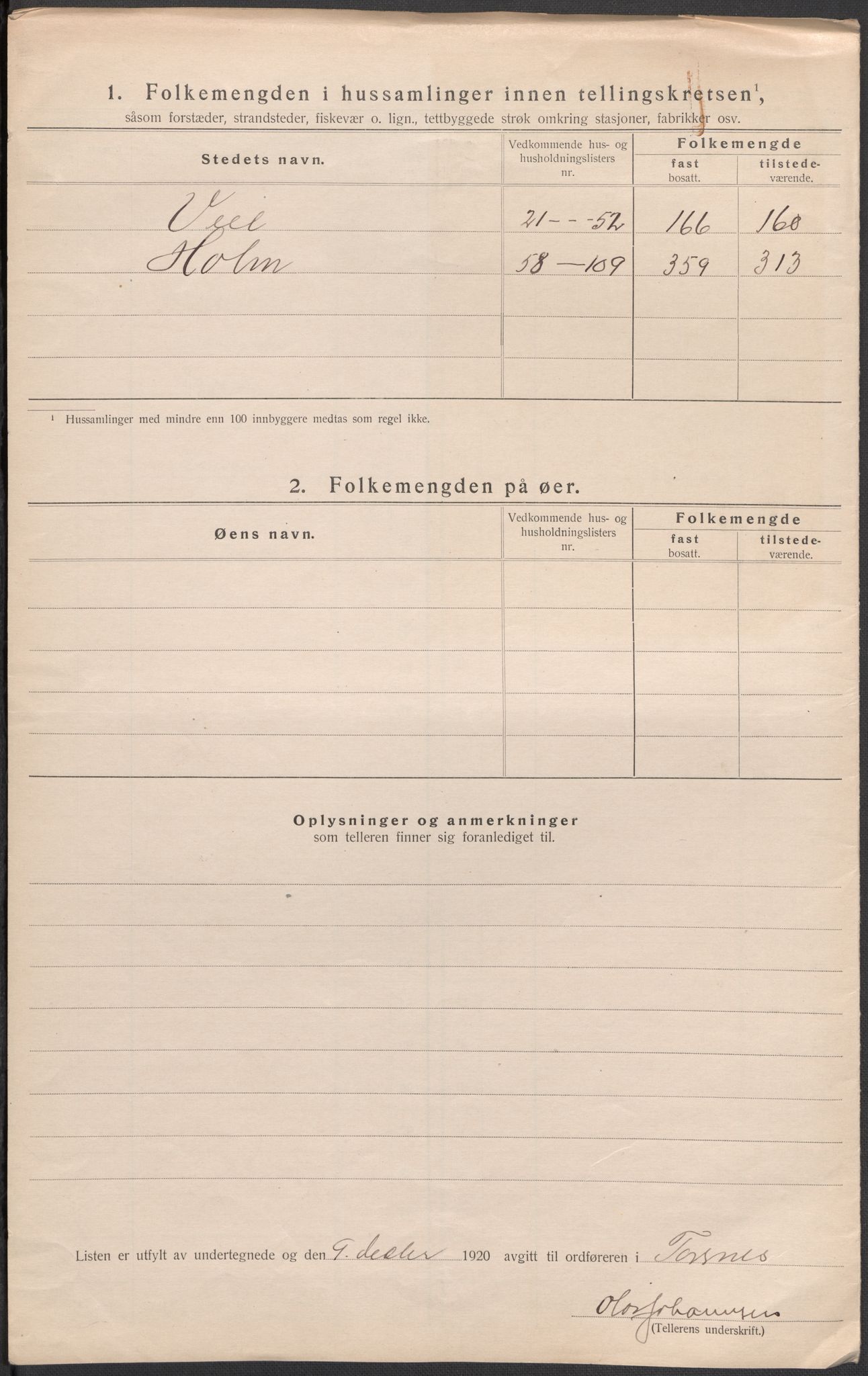 SAO, 1920 census for Torsnes, 1920, p. 14