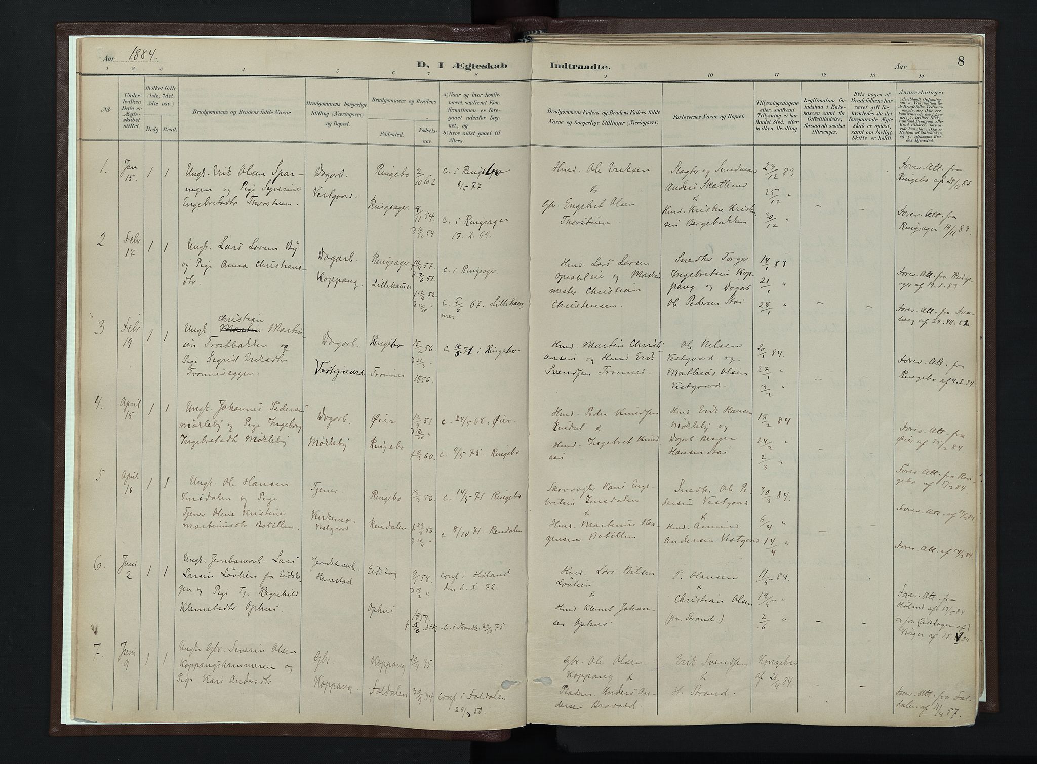 Stor-Elvdal prestekontor, AV/SAH-PREST-052/H/Ha/Haa/L0003: Parish register (official) no. 3, 1882-1901, p. 8